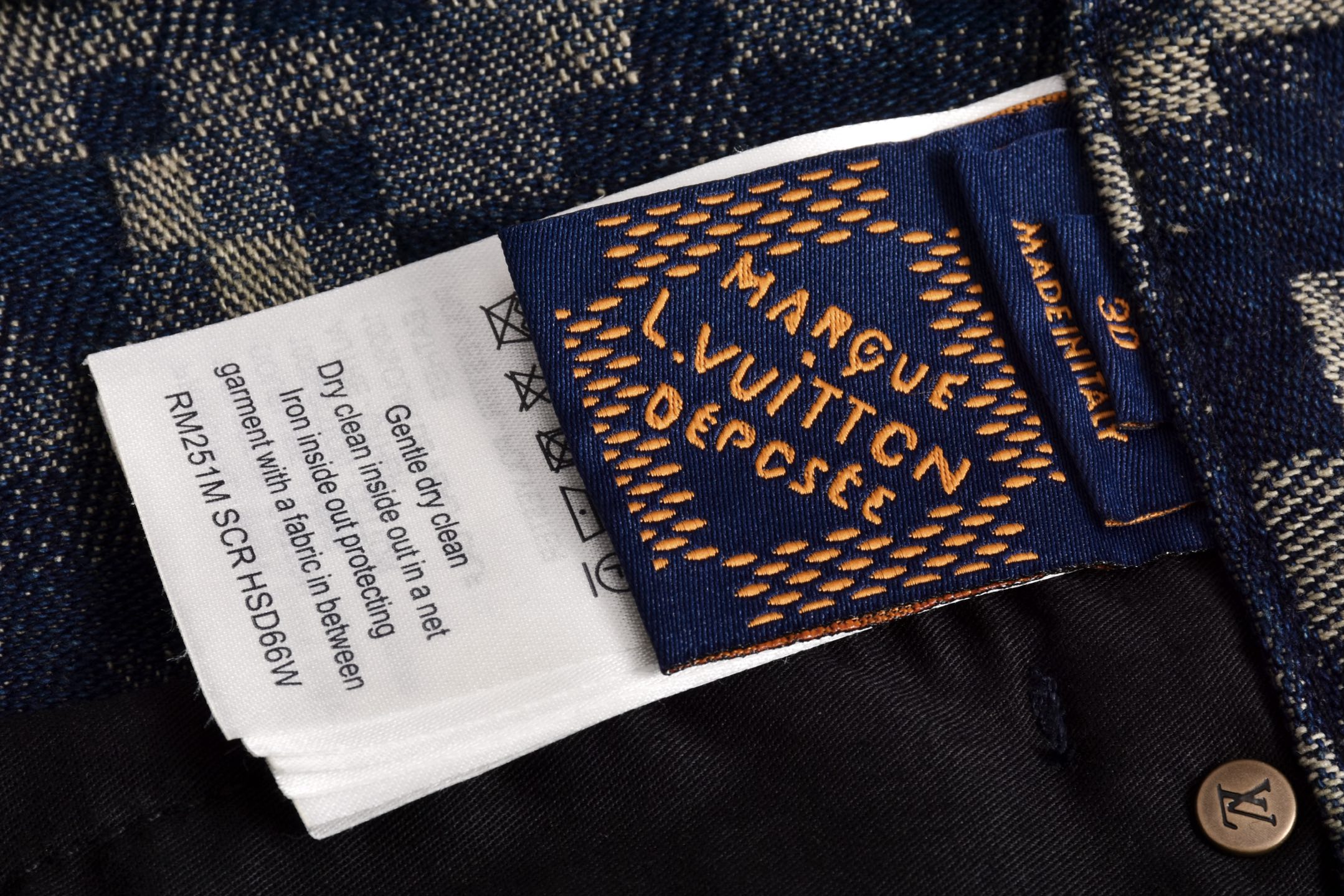 LOUIS VUITTON 路易威登 蟒蛇纹牛仔裤 裤子 长裤 C0 1AHDEV