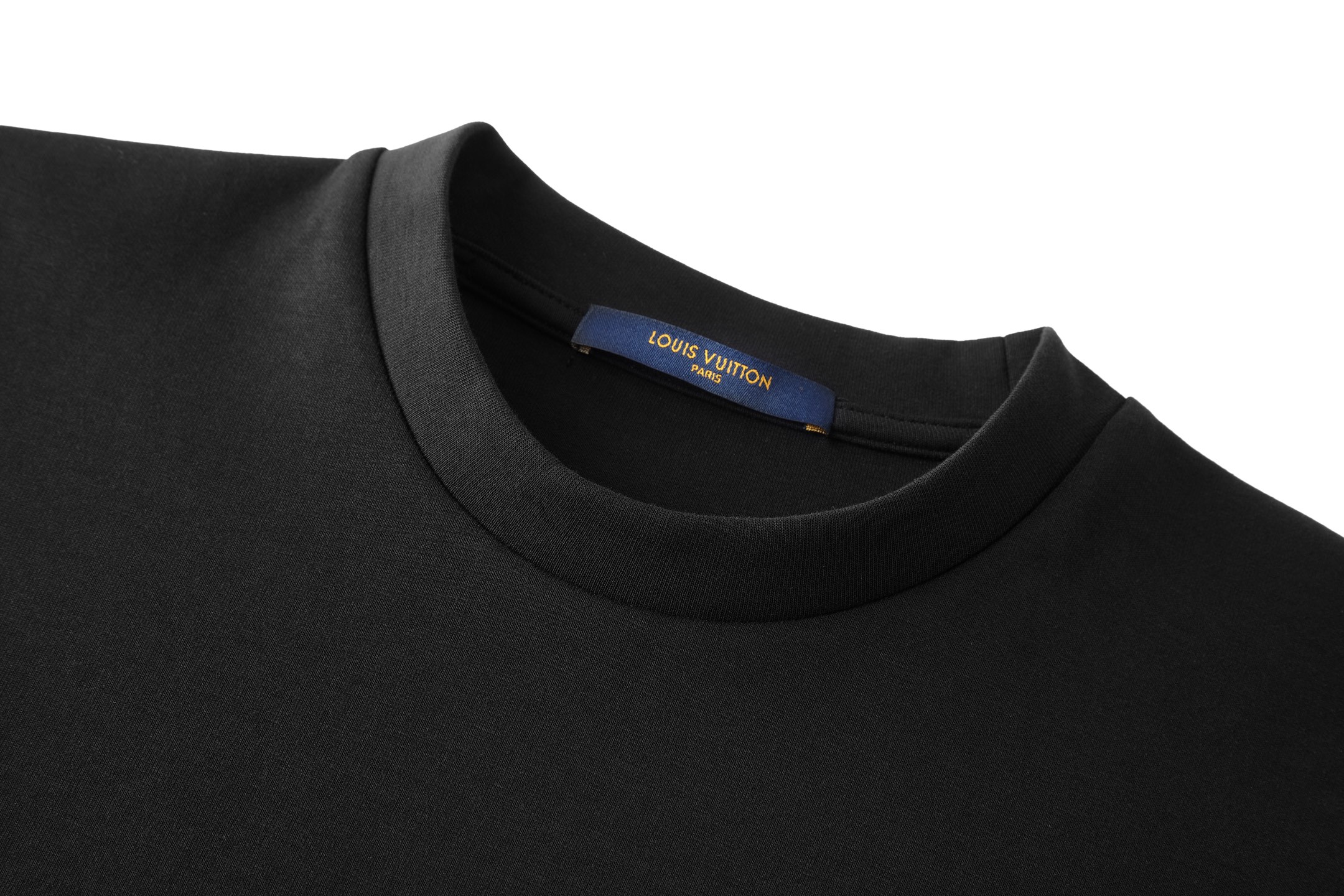  LOUIS VUITTON 路易威登 LV烫钻空气 印花 夏季 T恤 男女同款  短袖 黑色A5