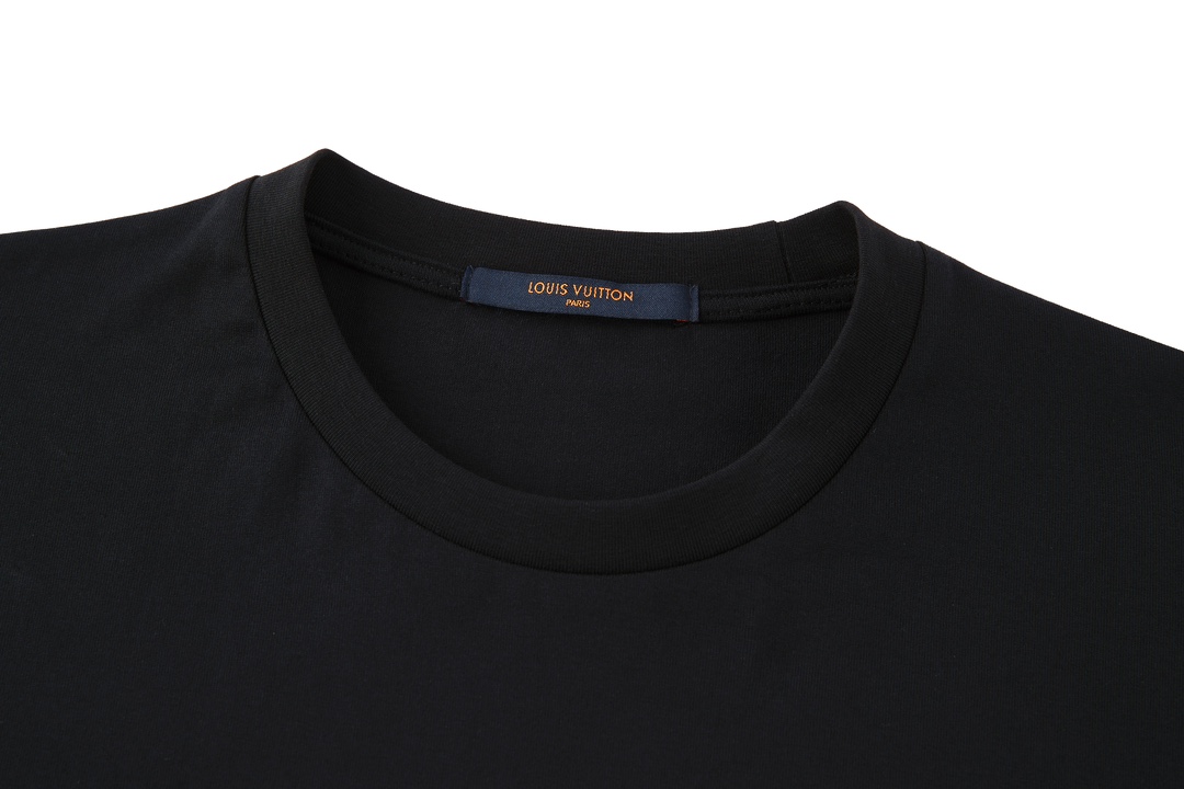 LOUIS VUITTON 路易威登 LV棕毛线狗 印花 夏季 T恤 男女同款  短袖 黑色A5