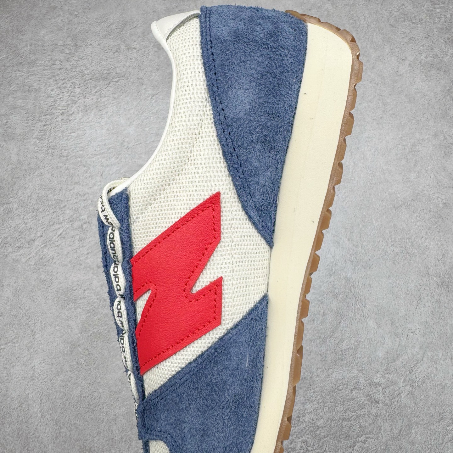 New Balance NB 471 低筒 织物牛剖层革 复古时尚 防滑耐磨 生活休闲鞋 波鞋  男女同款 米白深蓝色 U471AK