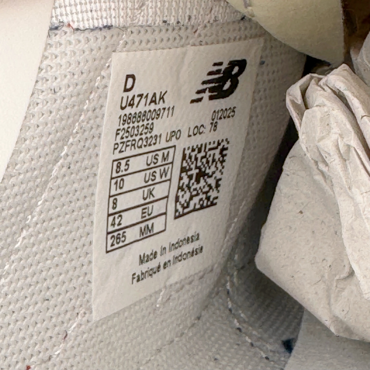 New Balance NB 471 低筒 织物牛剖层革 复古时尚 防滑耐磨 生活休闲鞋 波鞋  男女同款 米白深蓝色 U471AK