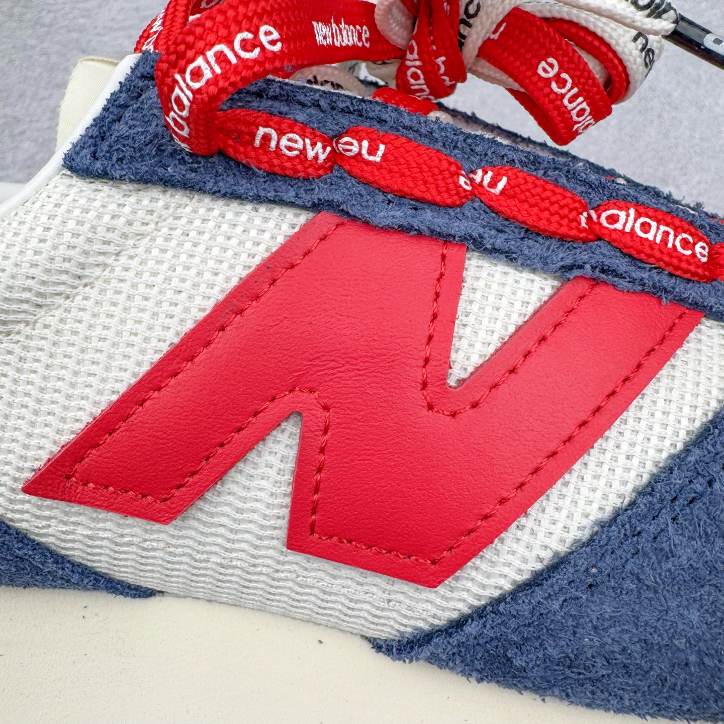 New Balance NB 471 低筒 织物牛剖层革 复古时尚 防滑耐磨 生活休闲鞋 波鞋  男女同款 米白深蓝色 U471AK