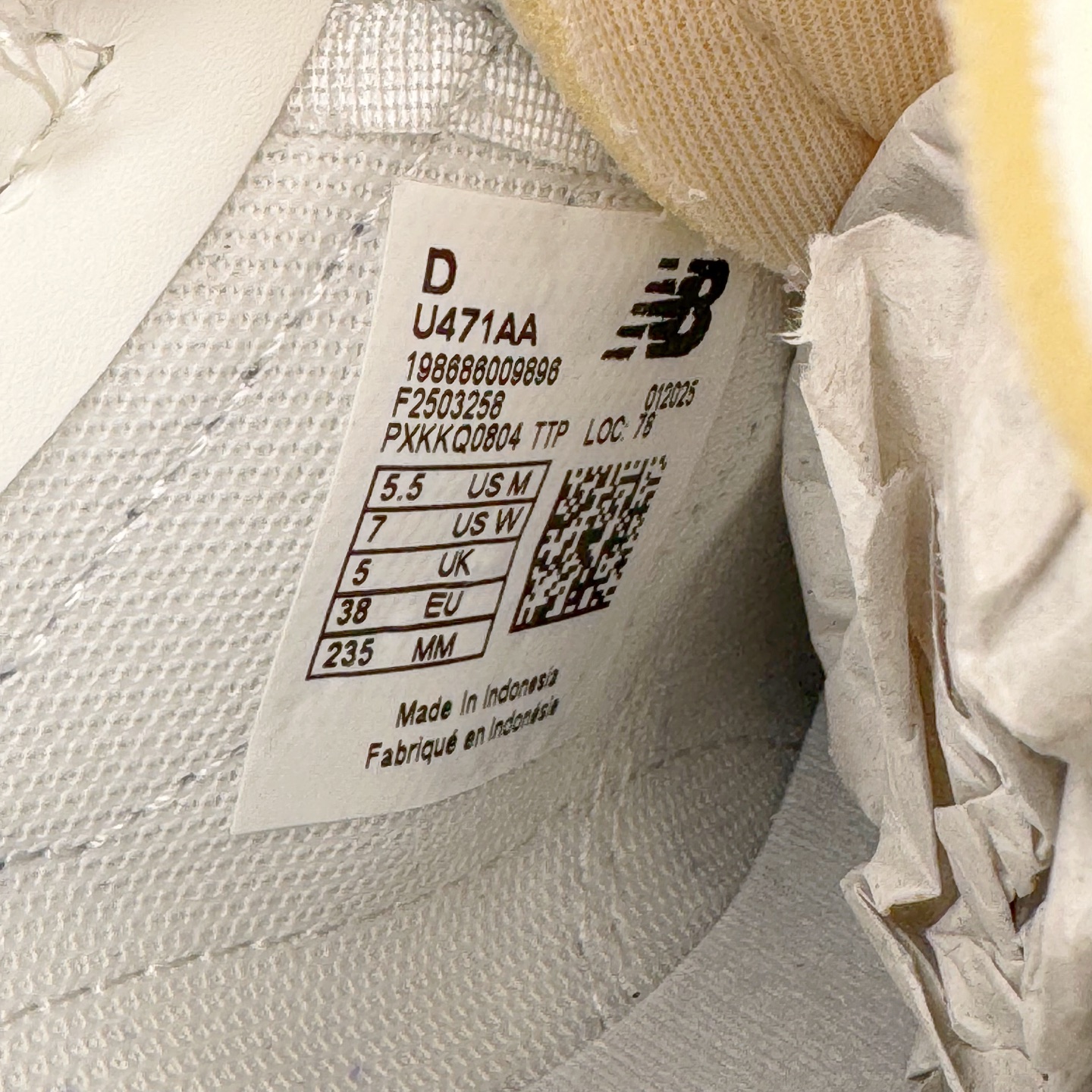 New Balance NB 471 低筒 织物牛剖层革 复古时尚 防滑耐磨 生活休闲鞋 波鞋  男女同款 米白色 U471AA