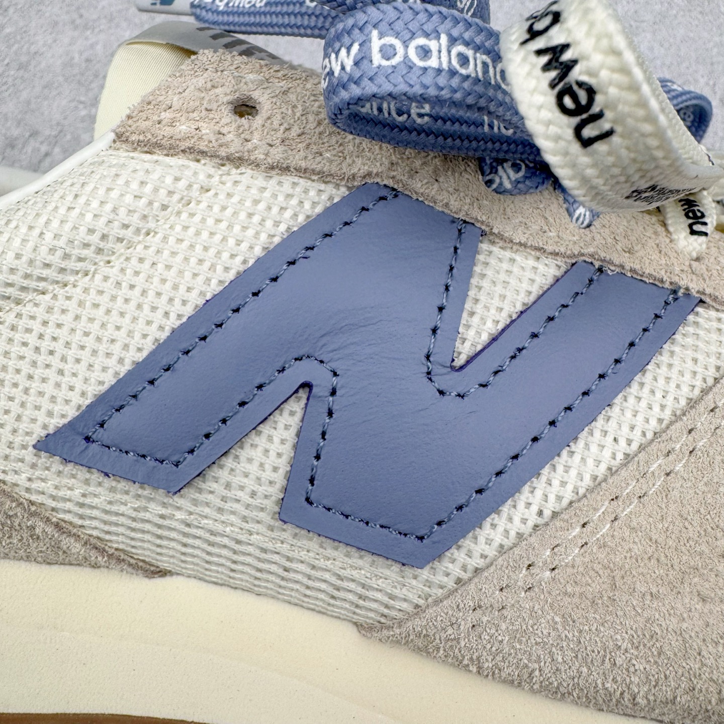 New Balance NB 471 低筒 织物牛剖层革 复古时尚 防滑耐磨 生活休闲鞋 波鞋  男女同款 米白色 U471AA