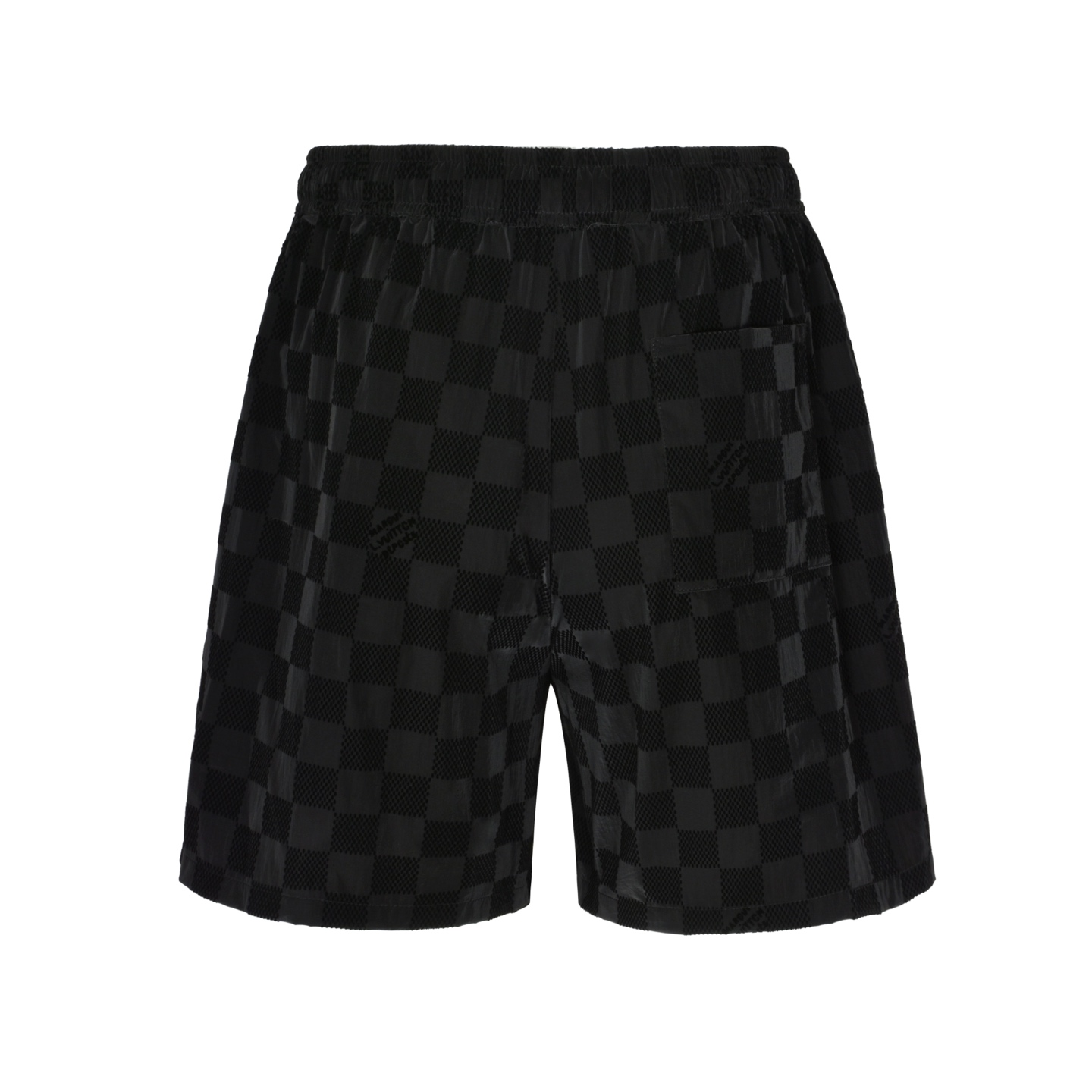 LOUIS VUITTON 路易威登 LV 黑格植绒  短裤 休闲裤 裤子 五分裤  黑色A5