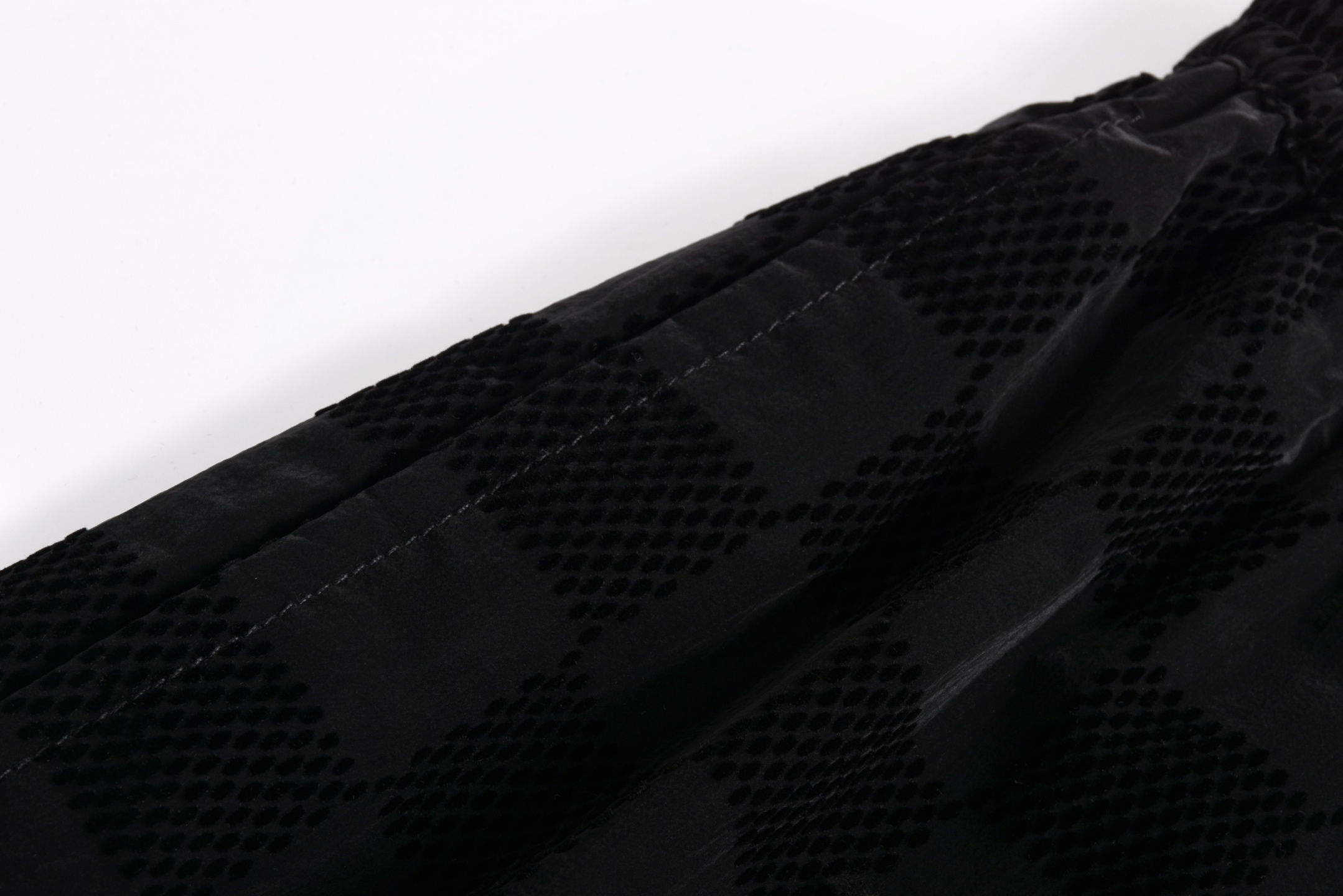 LOUIS VUITTON 路易威登 LV 黑格植绒  短裤 休闲裤 裤子 五分裤  黑色A5