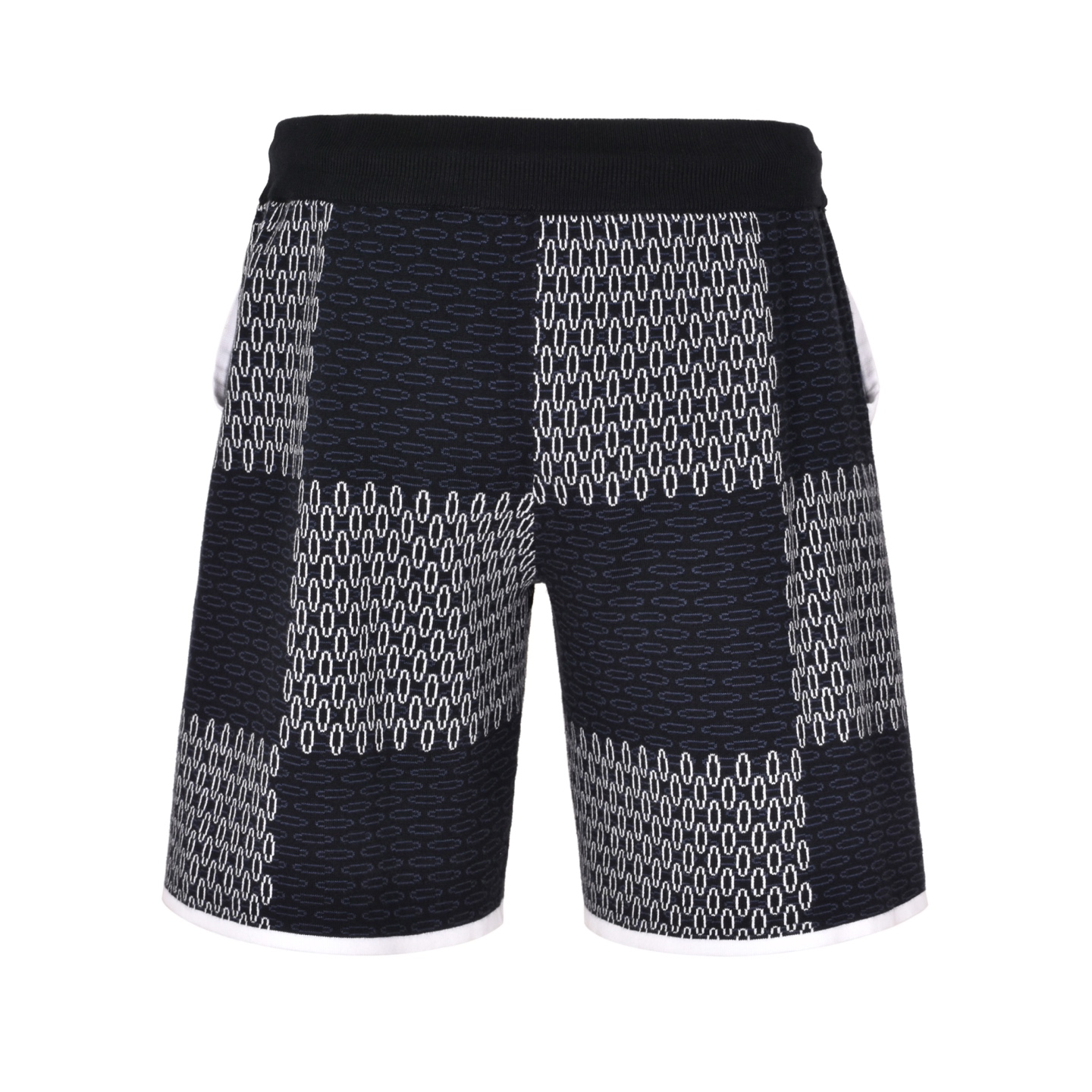 LOUIS VUITTON 路易威登 LV 白蓝格针织 短裤 休闲裤 裤子 五分裤  蓝色A5