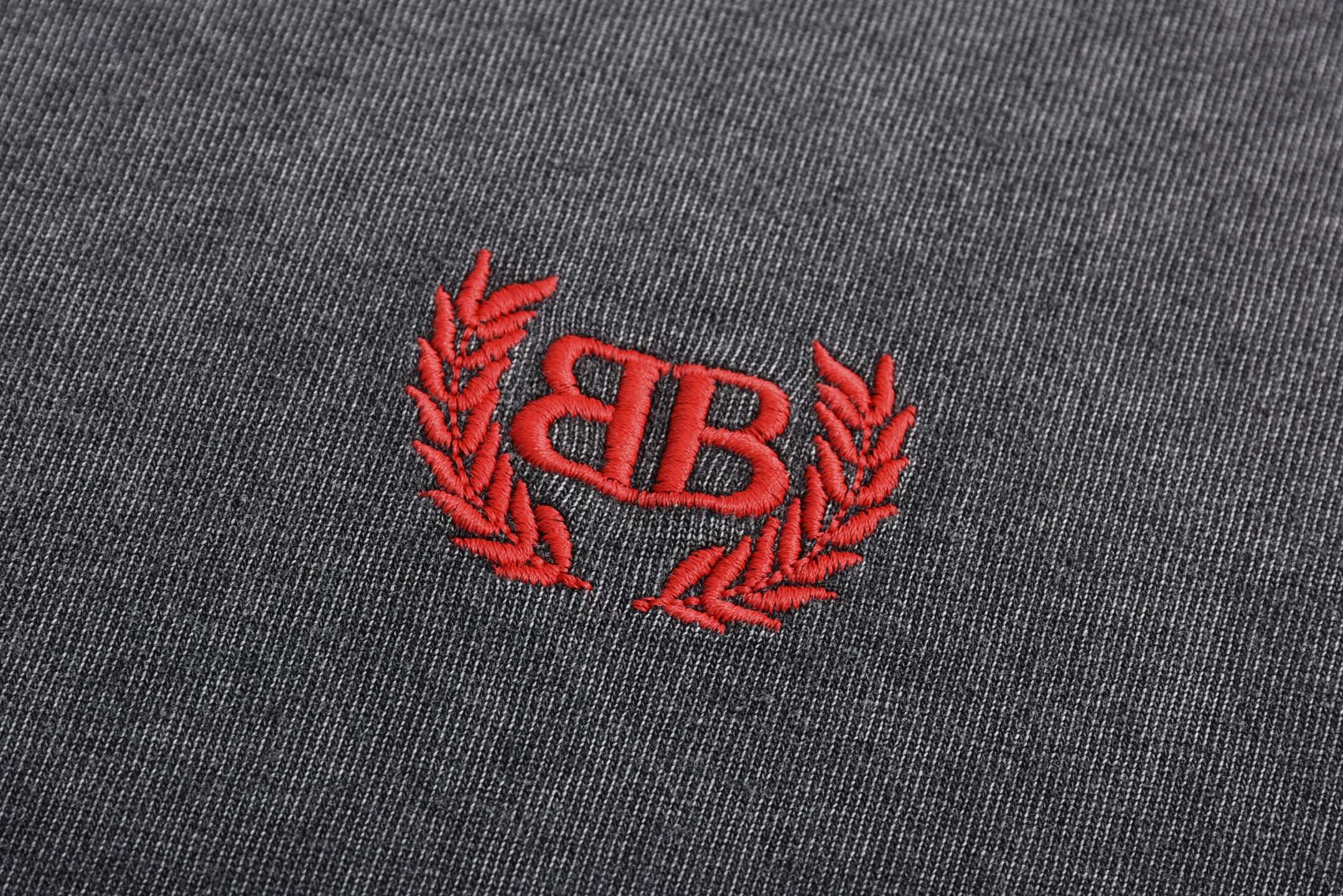 Balenciaga 巴黎世家 麦穗绣花 短袖 T恤 圆领 短款 夏季 灰色A5