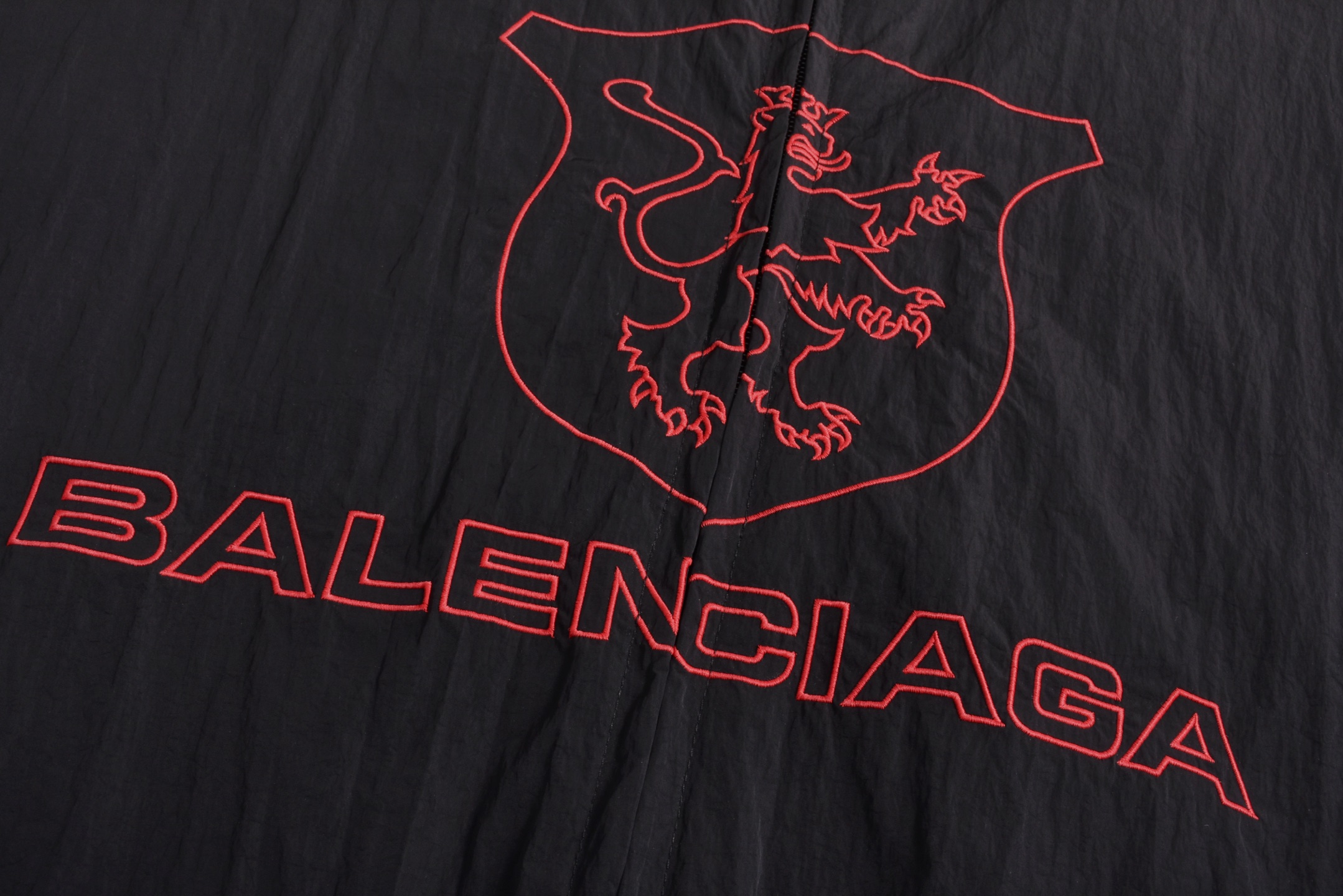 Balenciaga 巴黎世家 曼联冲锋衣 外套 夹克凤搂 长袖 黑色-B0