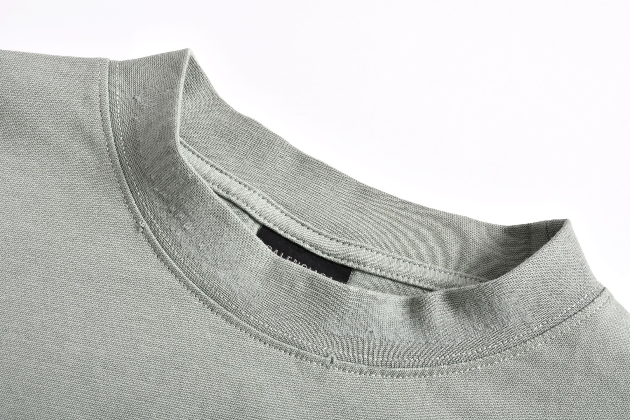 Balenciaga 巴黎世家 涂鸦3M 做旧 短袖 T恤 圆领 短款 夏季 绿色A5