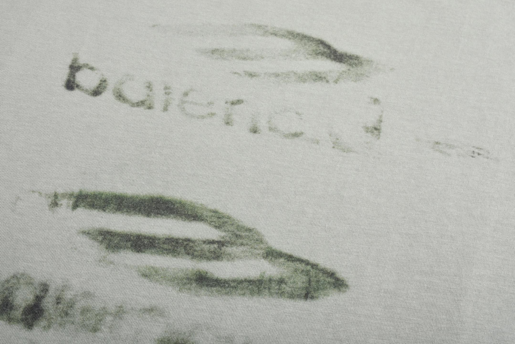 Balenciaga 巴黎世家 涂鸦3M 做旧 短袖 T恤 圆领 短款 夏季 绿色A5