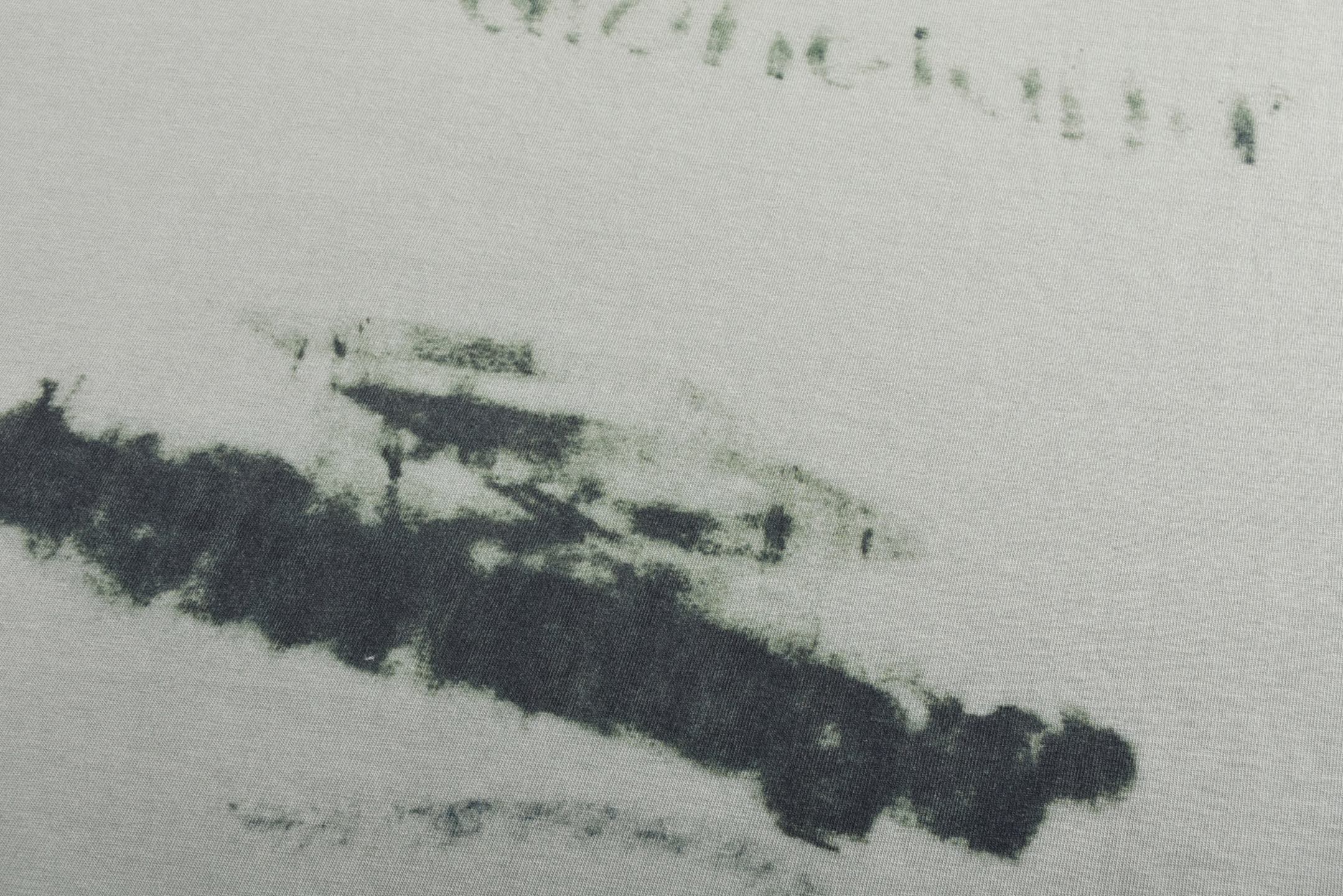 Balenciaga 巴黎世家 涂鸦3M 做旧 短袖 T恤 圆领 短款 夏季 绿色A5