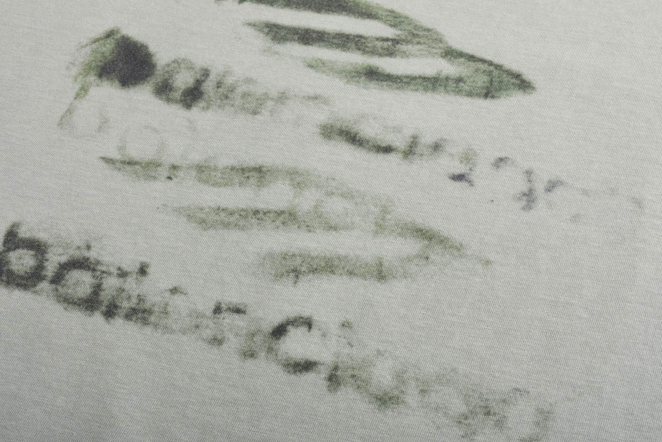 Balenciaga 巴黎世家 涂鸦3M 做旧 短袖 T恤 圆领 短款 夏季 绿色A5