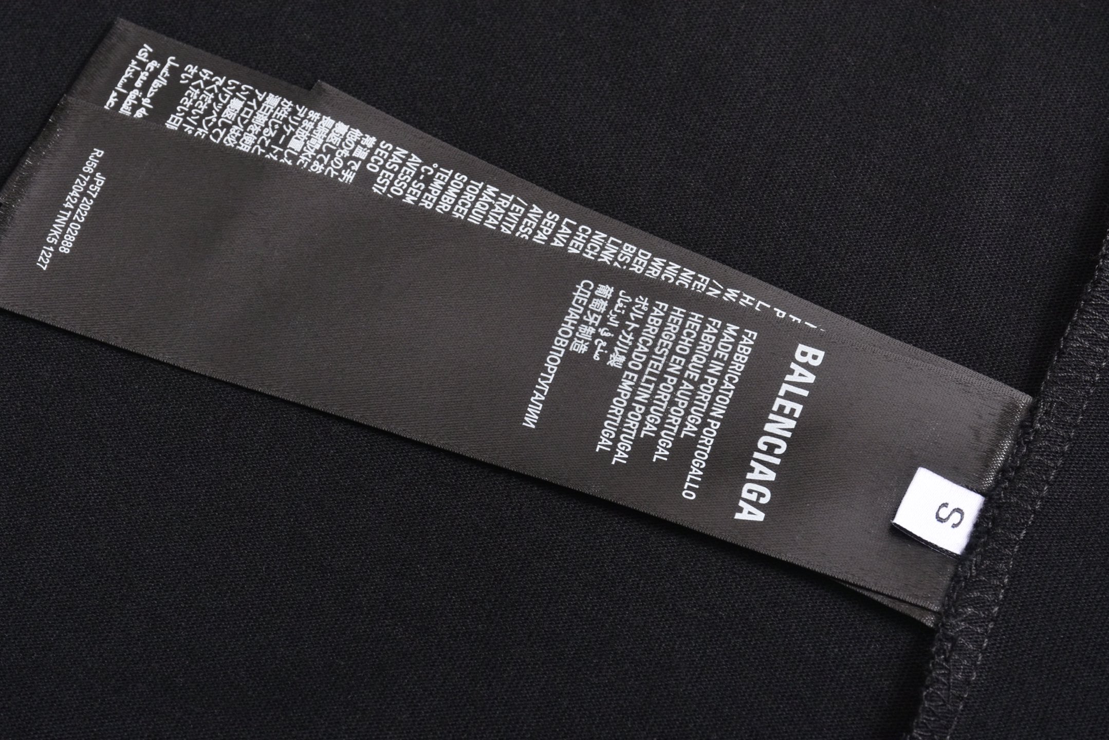 Balenciaga 巴黎世家  红胶带 印花 短袖 T恤 圆领 短款 夏季 黑色A5