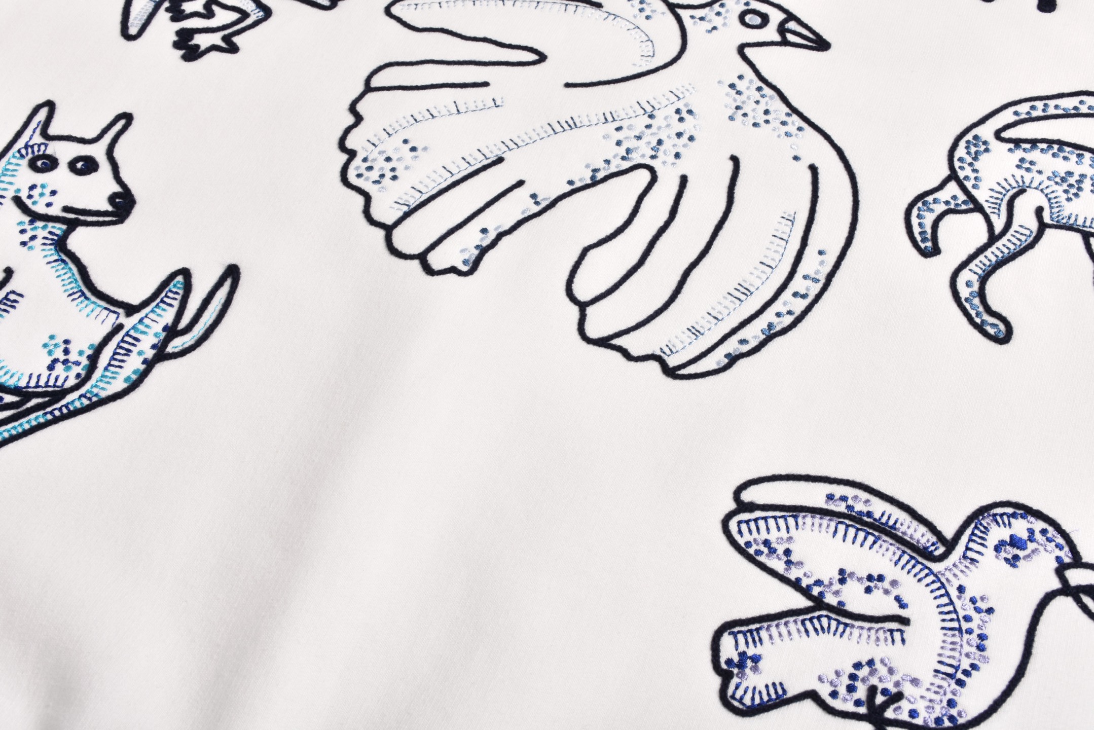 DIOR 迪奥 动物刺绣半拉链 卫衣  秋冬 外套 长袖 白色B0