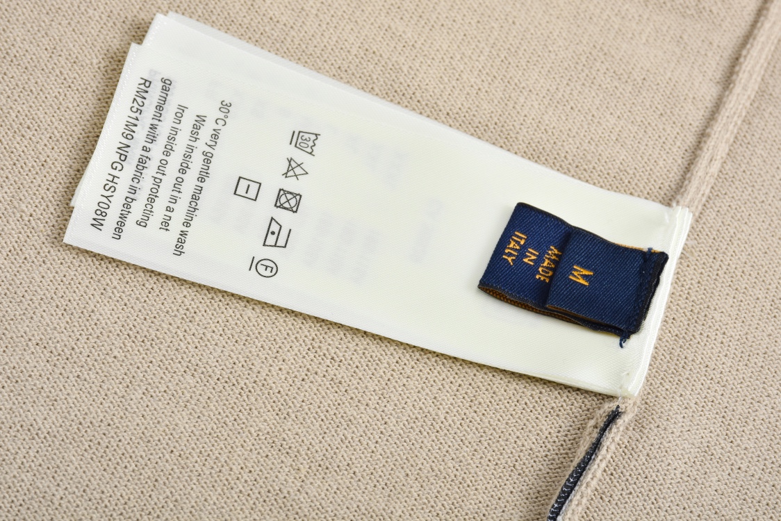 LOUIS VUITTON 路易威登 LV 字母提花毛织  夏季 T恤 男女同款  短袖 杏色A5