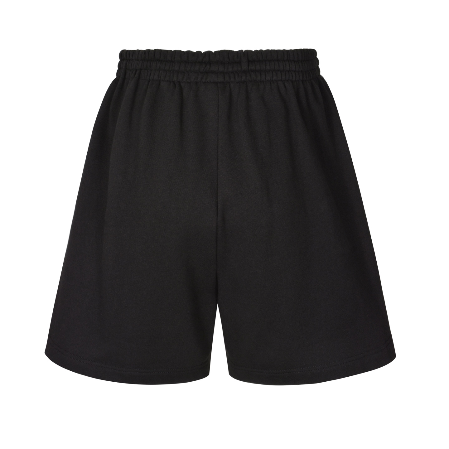 Balenciaga 巴黎世家 红刺绣尼龙 松紧腰运动裤 短裤 裤子 休闲裤 黑色-A5