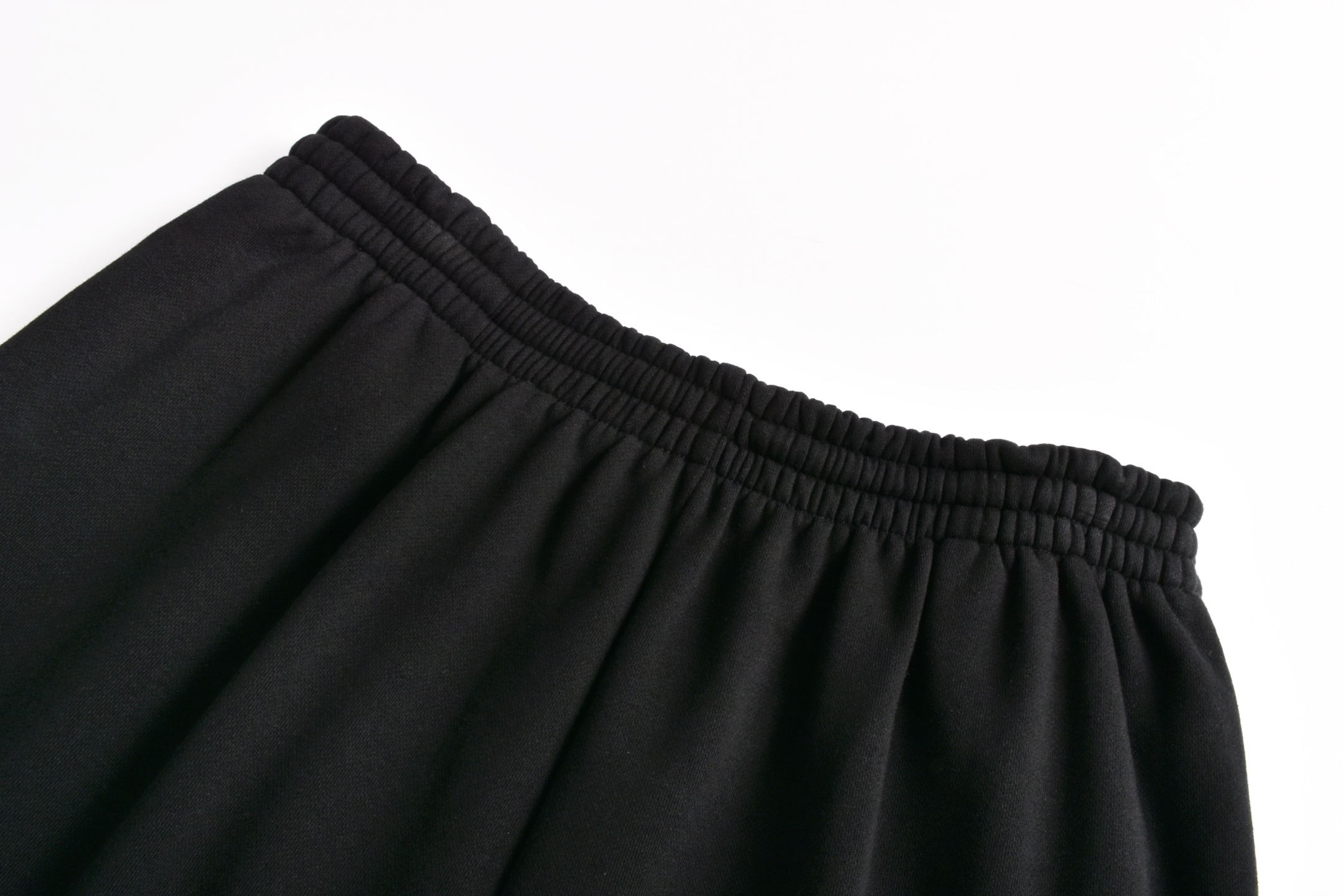 Balenciaga 巴黎世家 红刺绣尼龙 松紧腰运动裤 短裤 裤子 休闲裤 黑色-A5