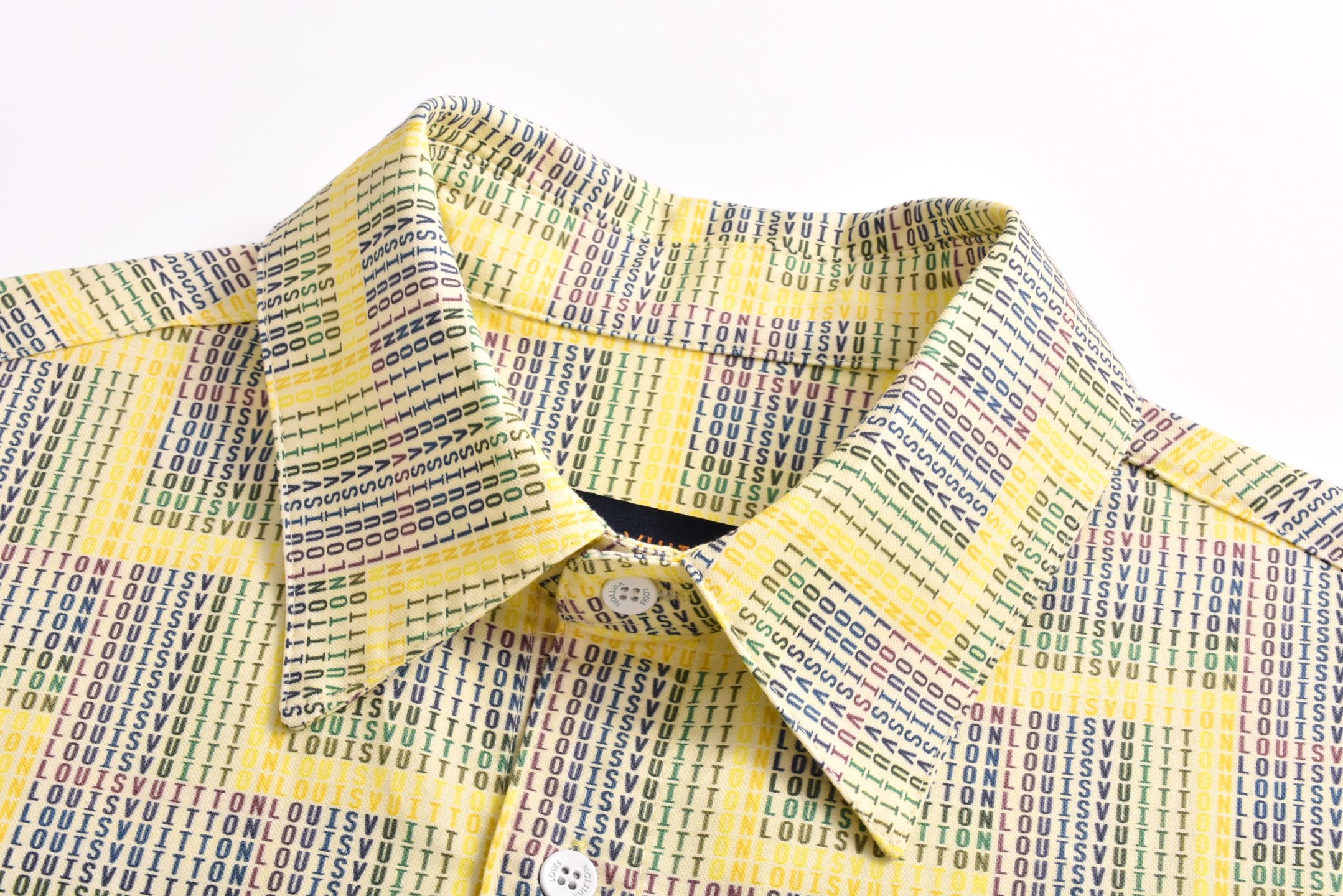 LOUIS VUITTON 路易威登 LV  梯纹格 夏季 T恤 男女同款  短袖 黄色A5