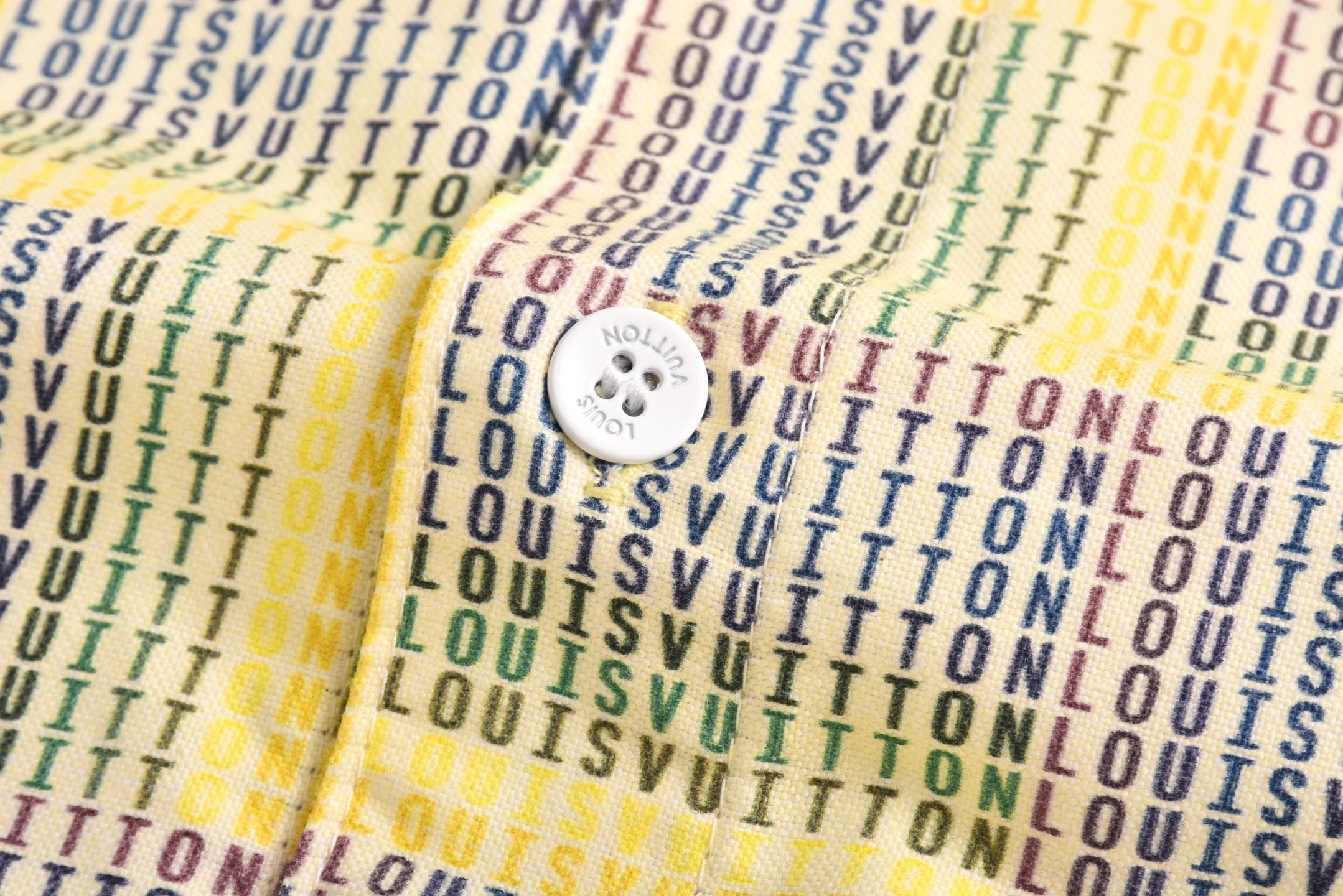 LOUIS VUITTON 路易威登 LV  梯纹格 夏季 T恤 男女同款  短袖 黄色A5