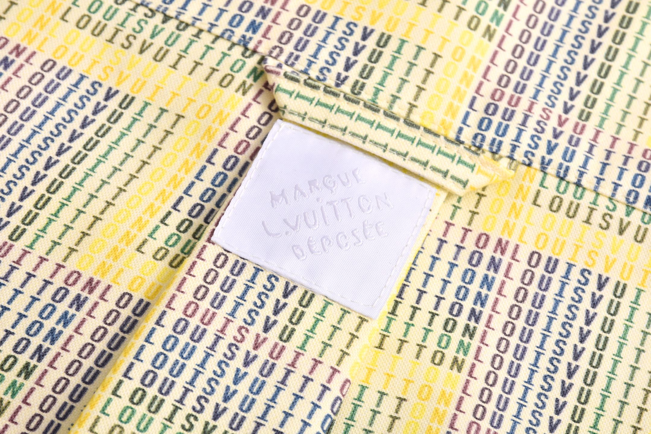 LOUIS VUITTON 路易威登 LV  梯纹格 夏季 T恤 男女同款  短袖 黄色A5