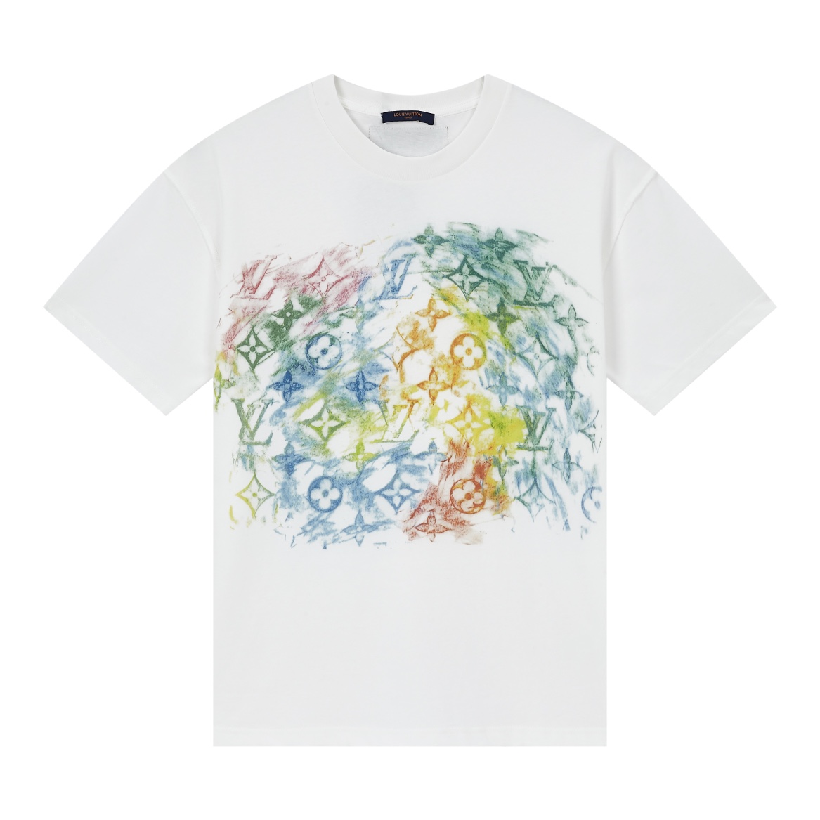 LOUIS VUITTON 路易威登 LV  手绘涂鸦 夏季 T恤 男女同款  短袖 白色A5