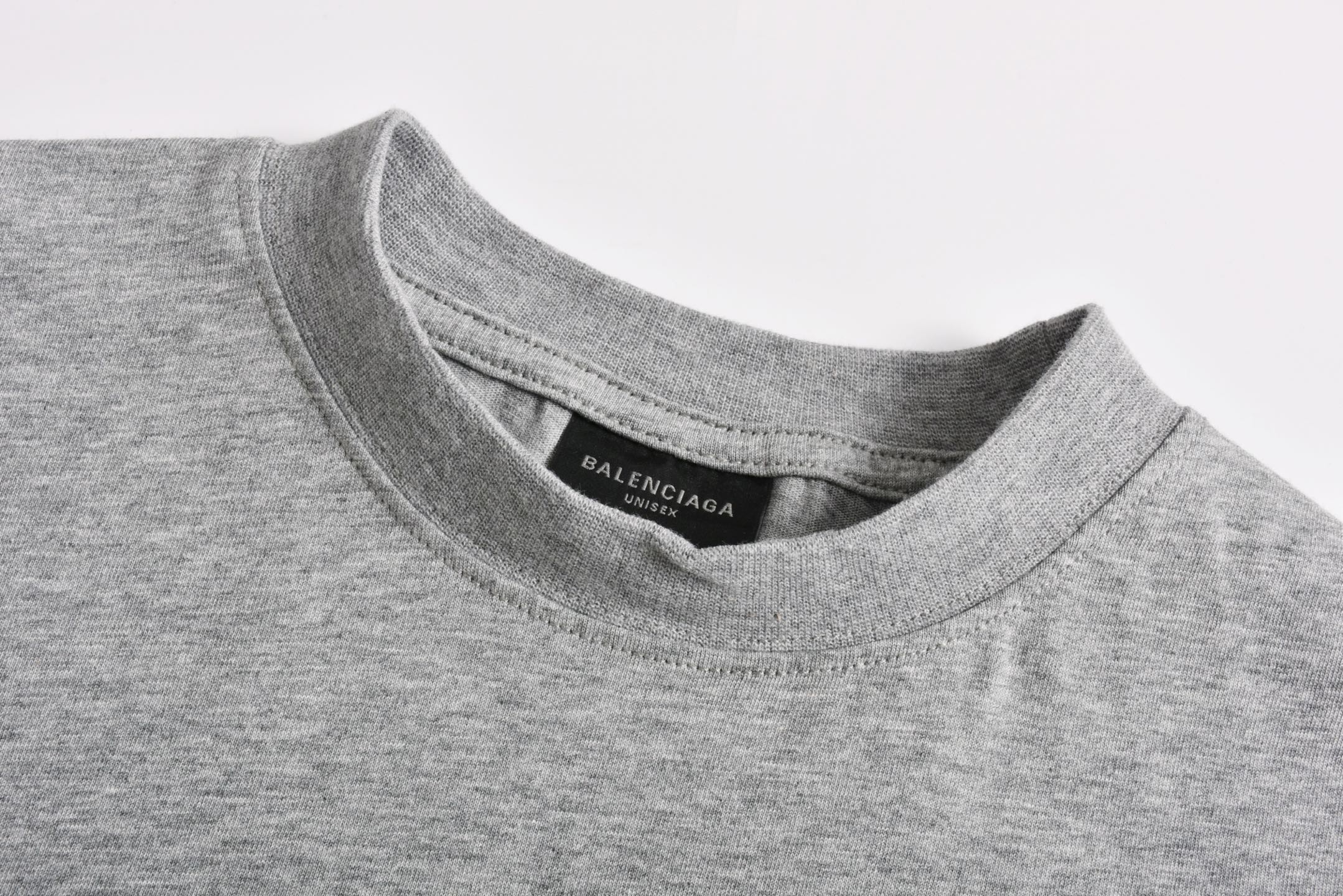 Balenciaga 巴黎世家 外星人 背心  印花 短袖 T恤 圆领 短款 夏季 灰色A5