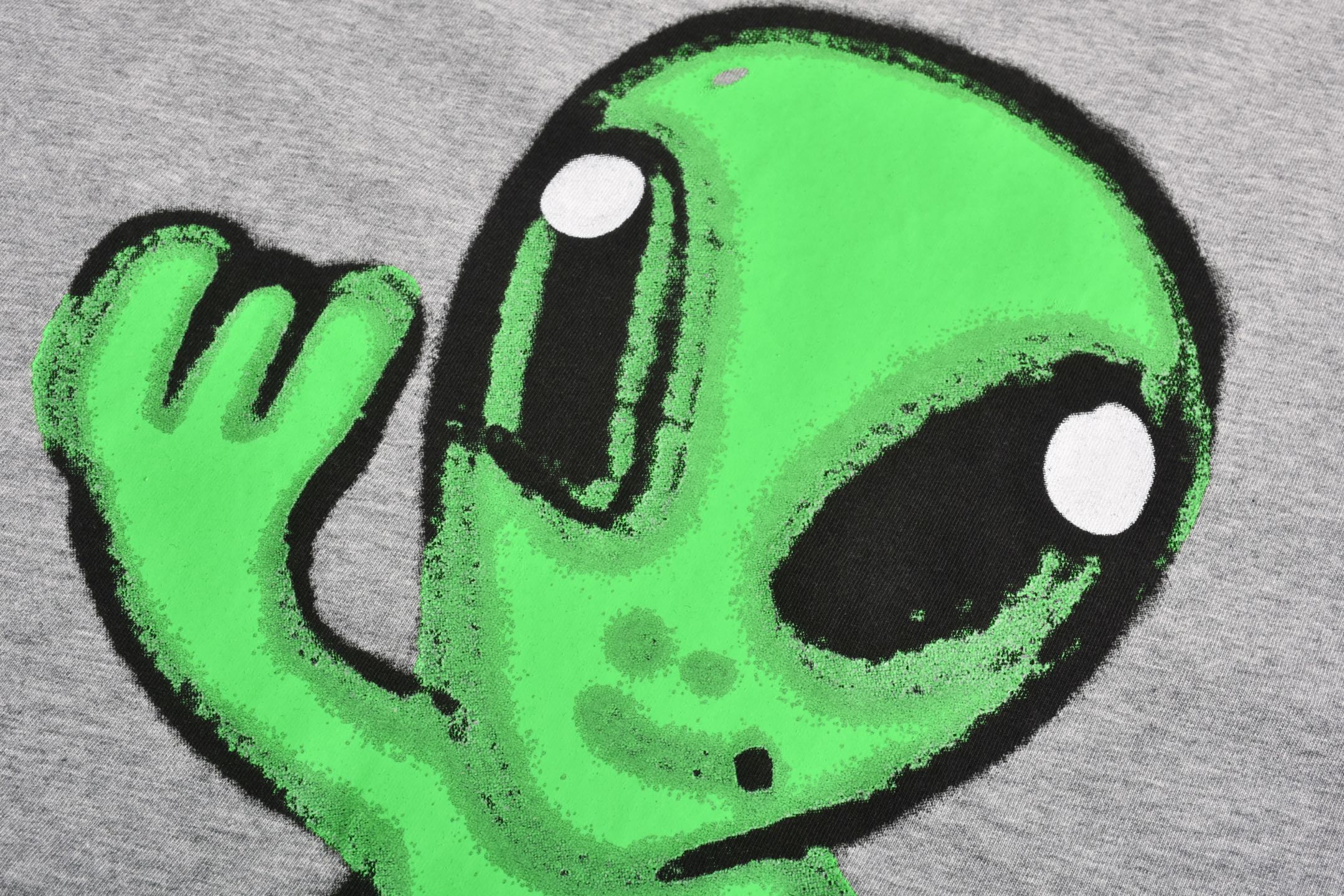 Balenciaga 巴黎世家 外星人 背心  印花 短袖 T恤 圆领 短款 夏季 灰色A5