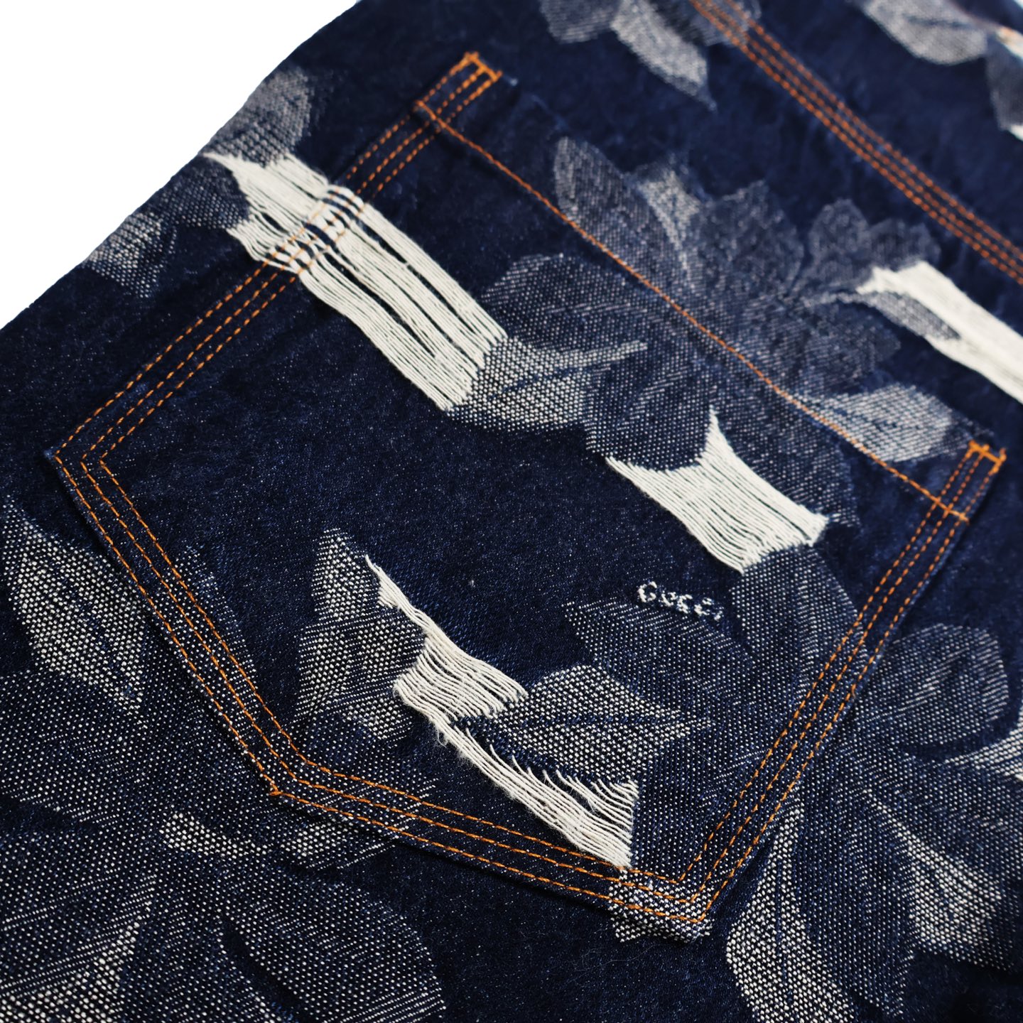 GUGGI 古驰 树叶牛仔  休闲 短裤 裤子 五分裤 蓝色A5