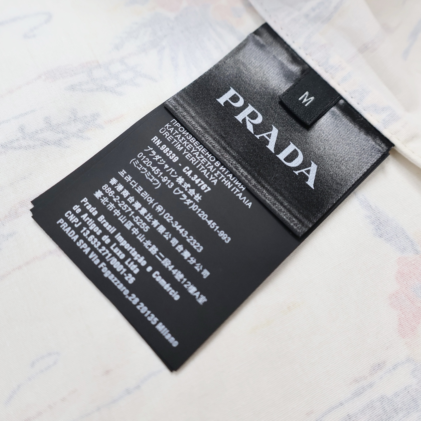 PRADA 普拉达花草  衬衫 休闲夏季 短袖 T恤 A5