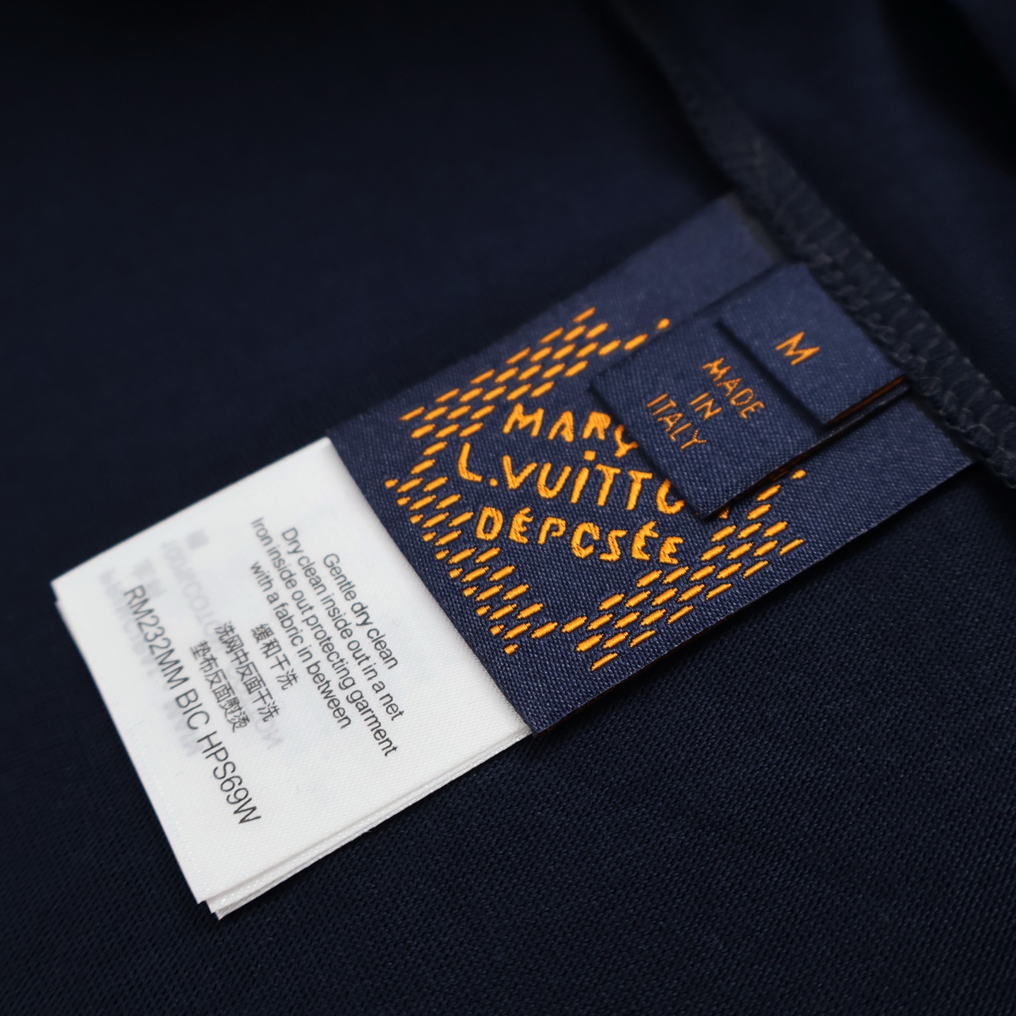 LOUIS VUITTON 路易威登 LV 千纸鹤刺绣 夏季 T恤 男女同款  短袖 黑色A2