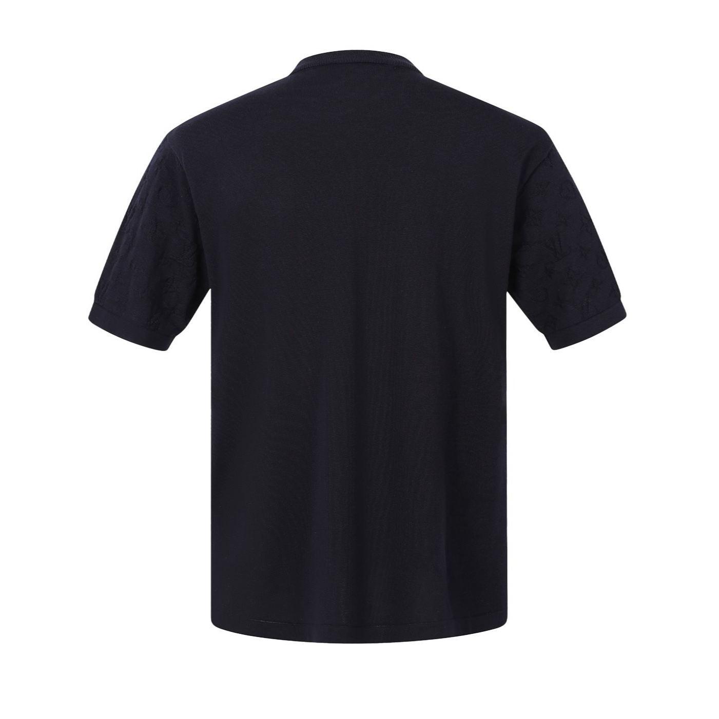 LOUIS VUITTON 路易威登 LV 提花暗纹logo 毛织 夏季 T恤 男女同款  短袖 黑色 白色 棕色A5