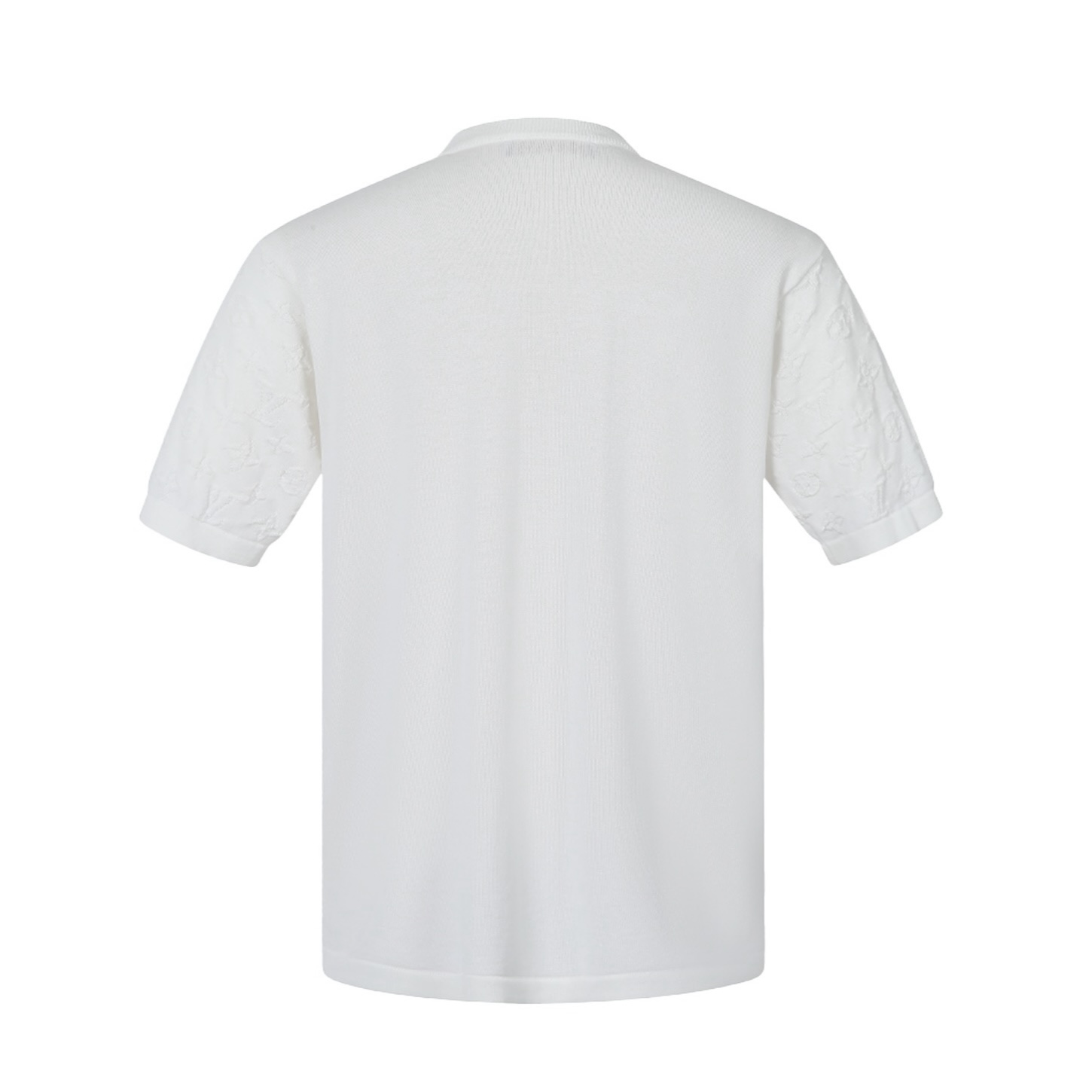 LOUIS VUITTON 路易威登 LV 提花暗纹logo 毛织 夏季 T恤 男女同款  短袖 黑色 白色 棕色A5