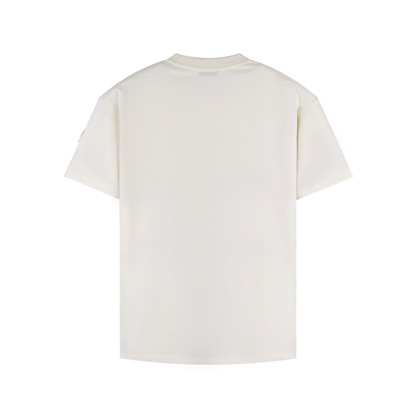 Moncler 蒙口 重影标识 圆领 宽松 透气 短袖T恤 白色 黑色-A2