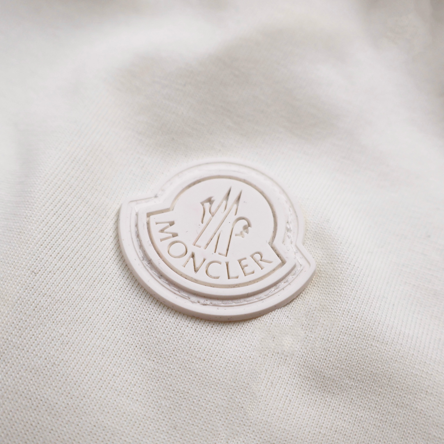 Moncler 蒙口 重影标识 圆领 宽松 透气 短袖T恤 白色 黑色-A2