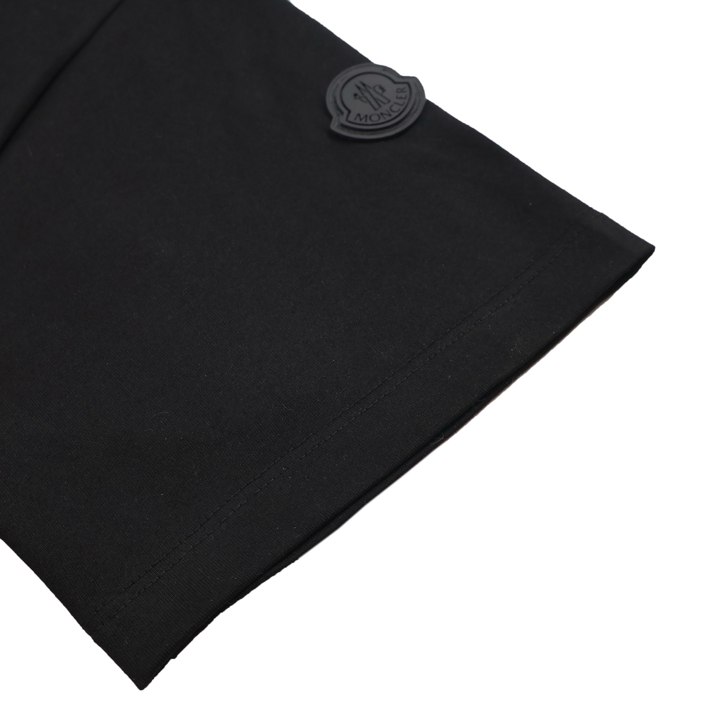 Moncler 蒙口 重影标识 圆领 宽松 透气 短袖T恤 白色 黑色-A2