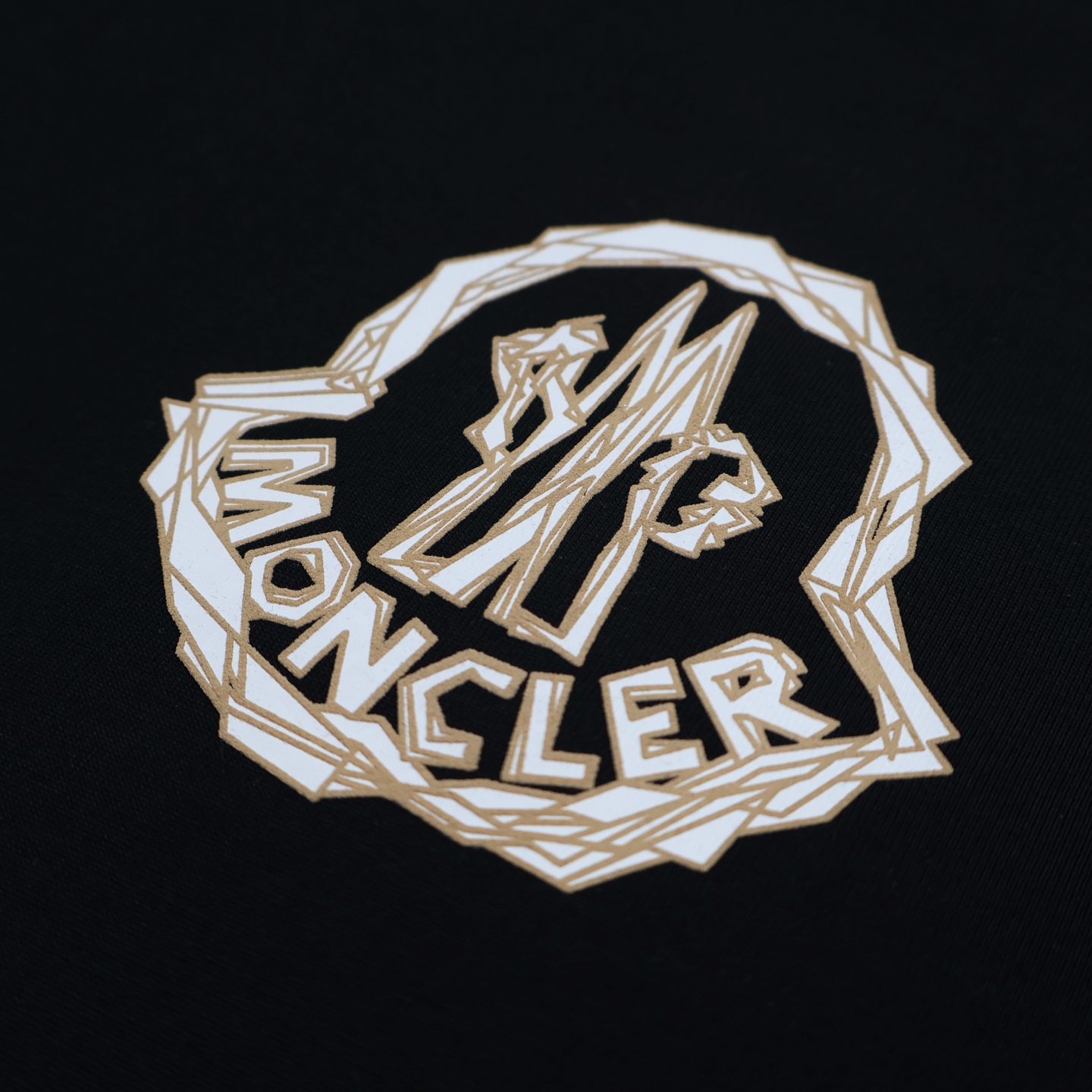 Moncler 蒙口 胸章标识 圆领 宽松 透气 短袖T恤 白色 黑色-A2