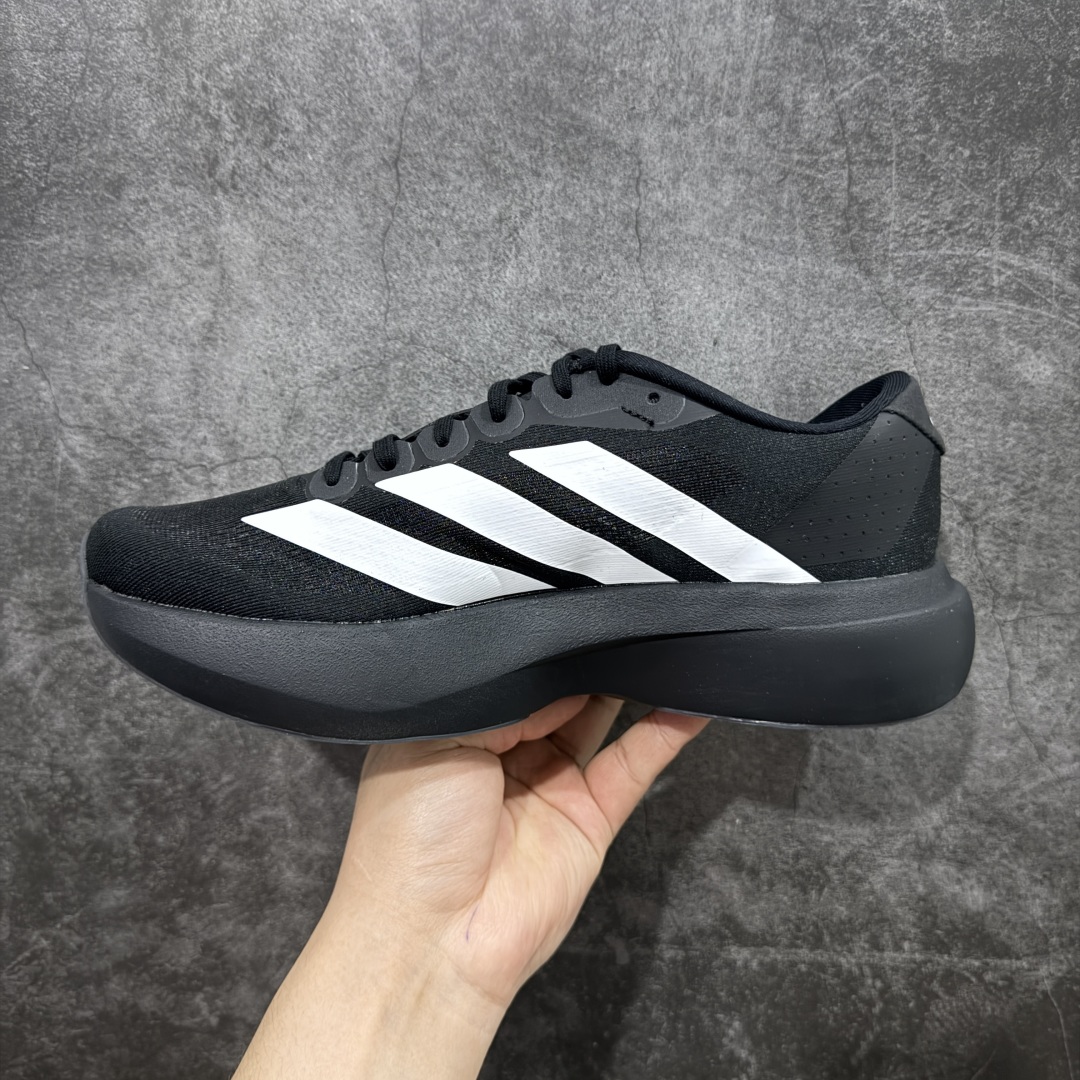 Adidas Adizero Evo SL 低筒 舒适百搭 防滑耐磨 马拉松 训练竞速 跑步鞋 女款 男款 波鞋 黑白 JP7149