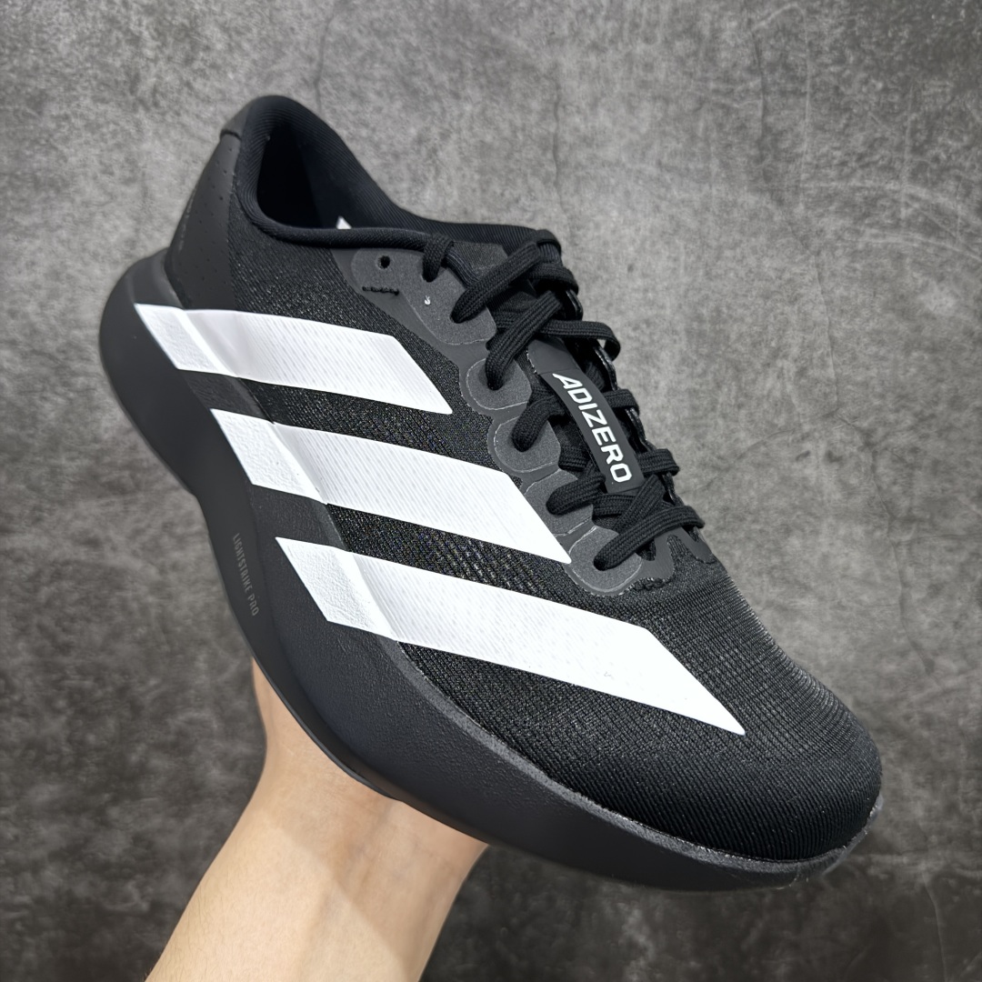 Adidas Adizero Evo SL 低筒 舒适百搭 防滑耐磨 马拉松 训练竞速 跑步鞋 女款 男款 波鞋 黑白 JP7149