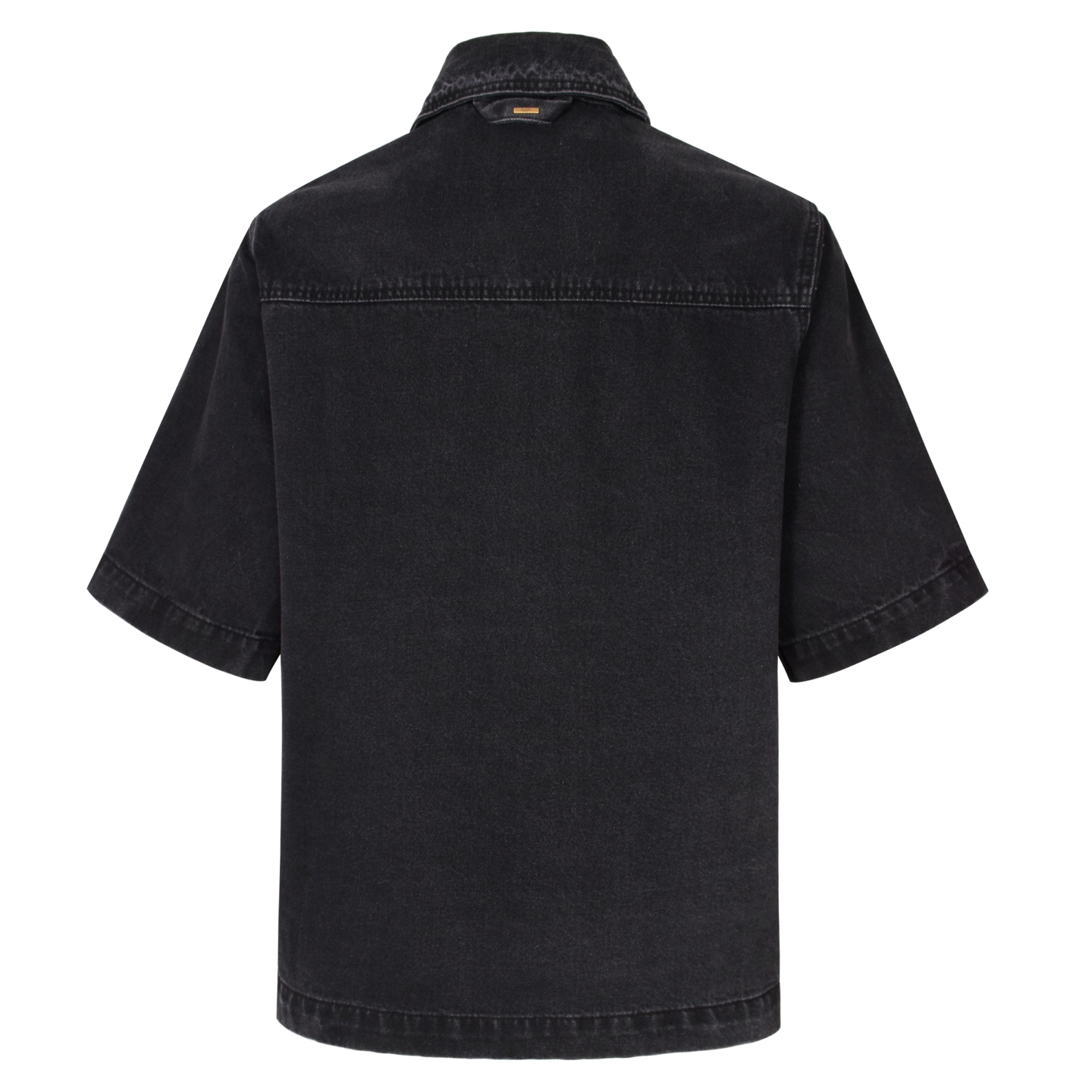 LOUIS VUITTON 路易威登 LV 浮雕压花  短袖 牛仔衬衫 黑色-B0 