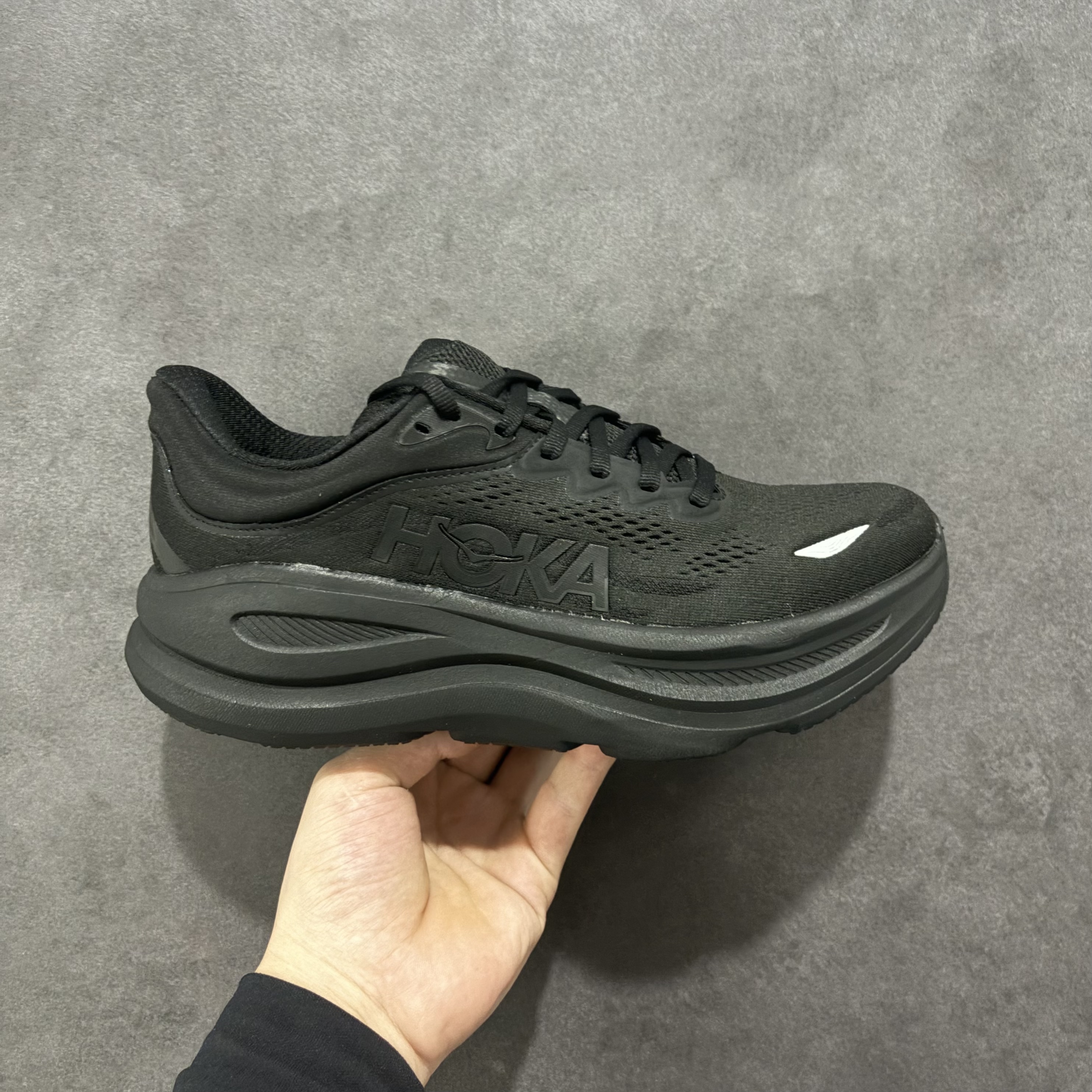 HOKA ONE ONE Bondi 9   邦迪 9 九代 舒适防滑耐磨低帮休闲跑步鞋 波鞋  黑武士 1162013-BBLC