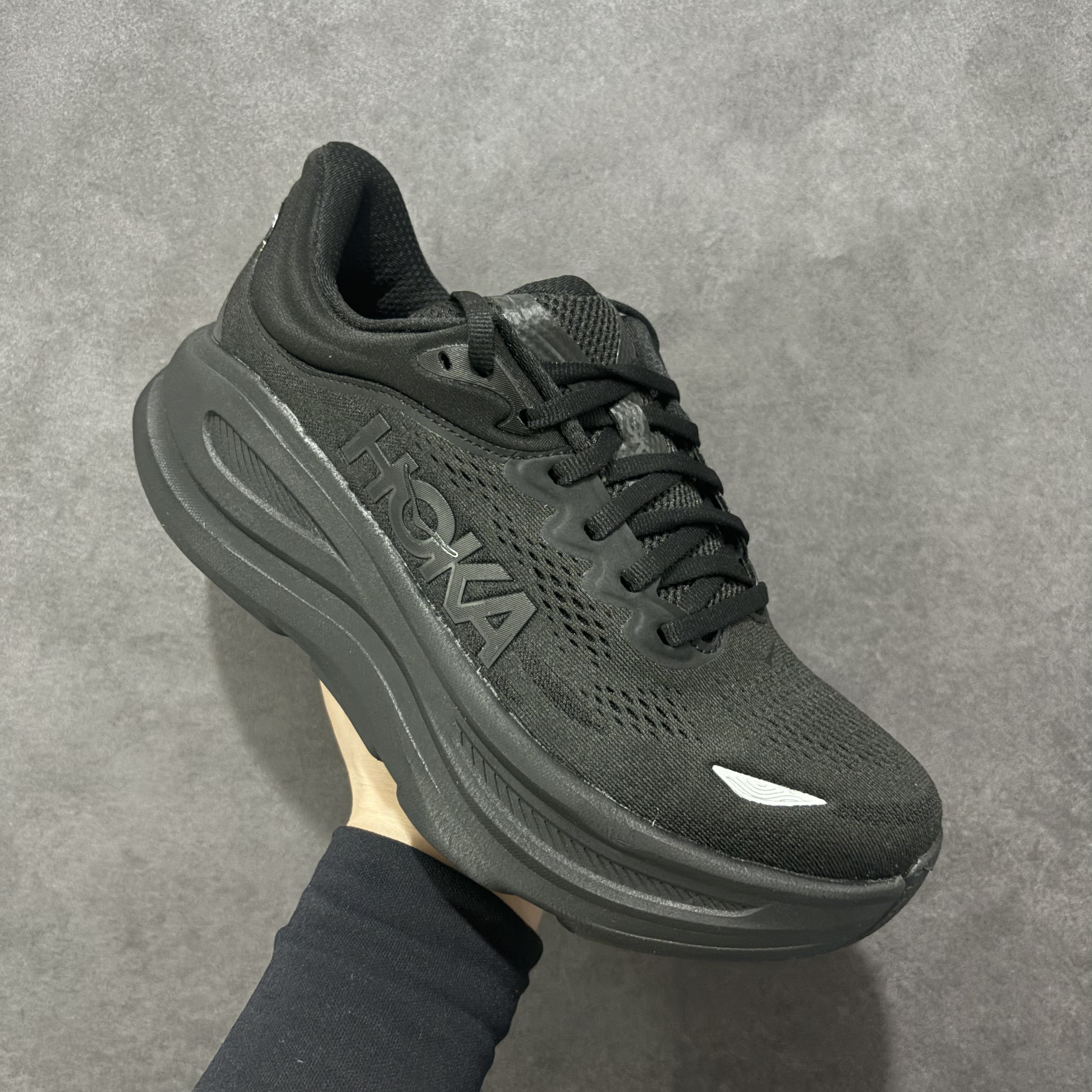 HOKA ONE ONE Bondi 9   邦迪 9 九代 舒适防滑耐磨低帮休闲跑步鞋 波鞋  黑武士 1162013-BBLC