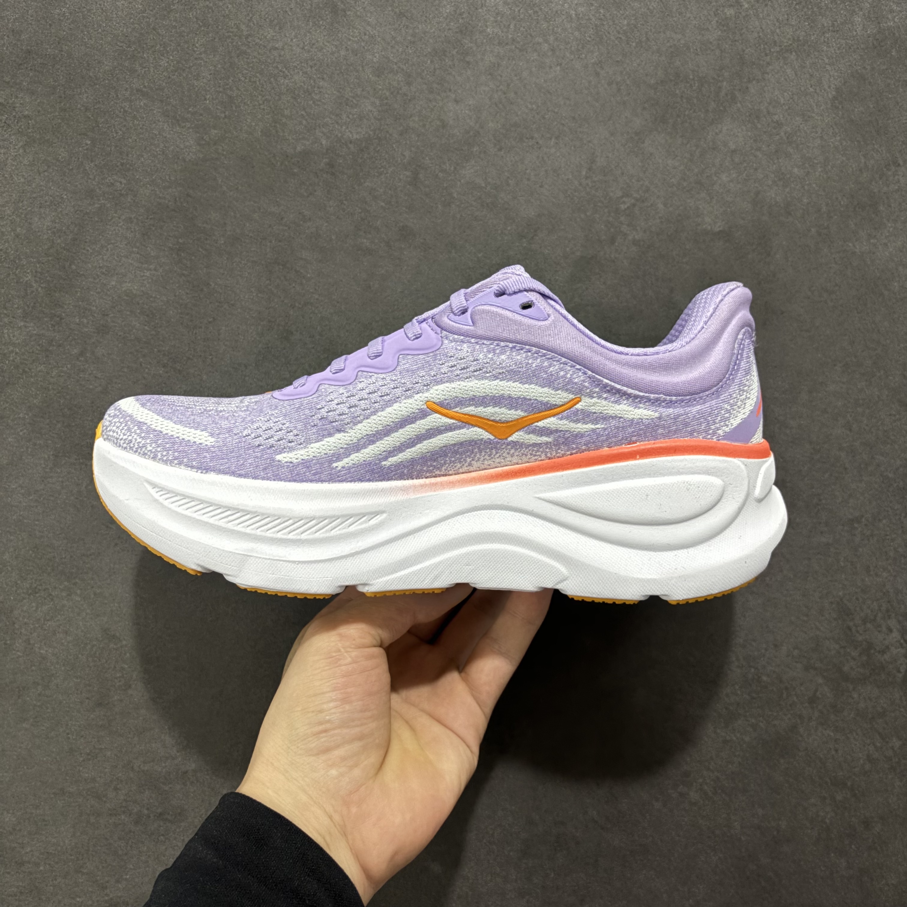 HOKA ONE ONE Bondi 9   邦迪 9 九代 舒适防滑耐磨低帮休闲跑步鞋 波鞋 紫白色 1162012-AGH