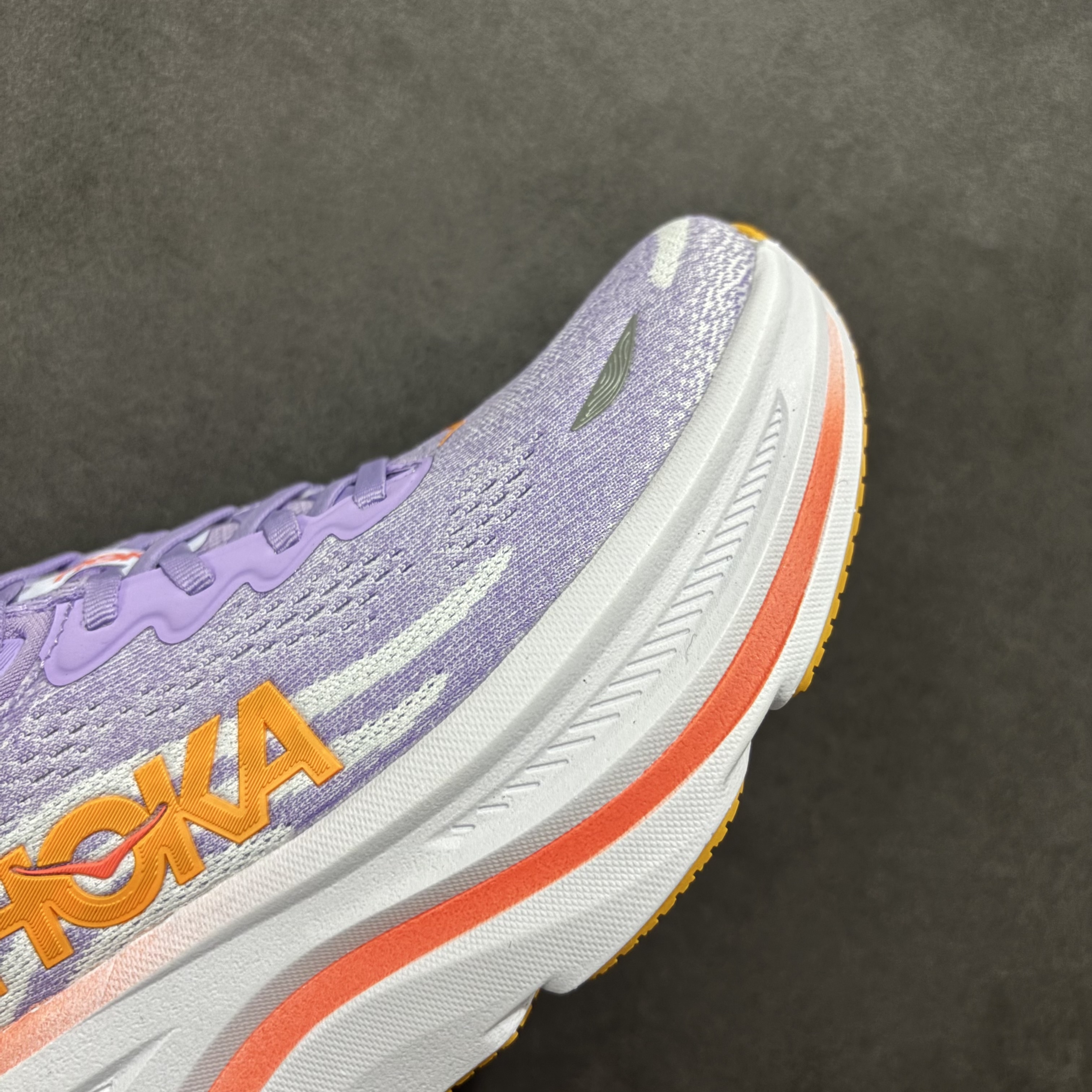 HOKA ONE ONE Bondi 9   邦迪 9 九代 舒适防滑耐磨低帮休闲跑步鞋 波鞋 紫白色 1162012-AGH