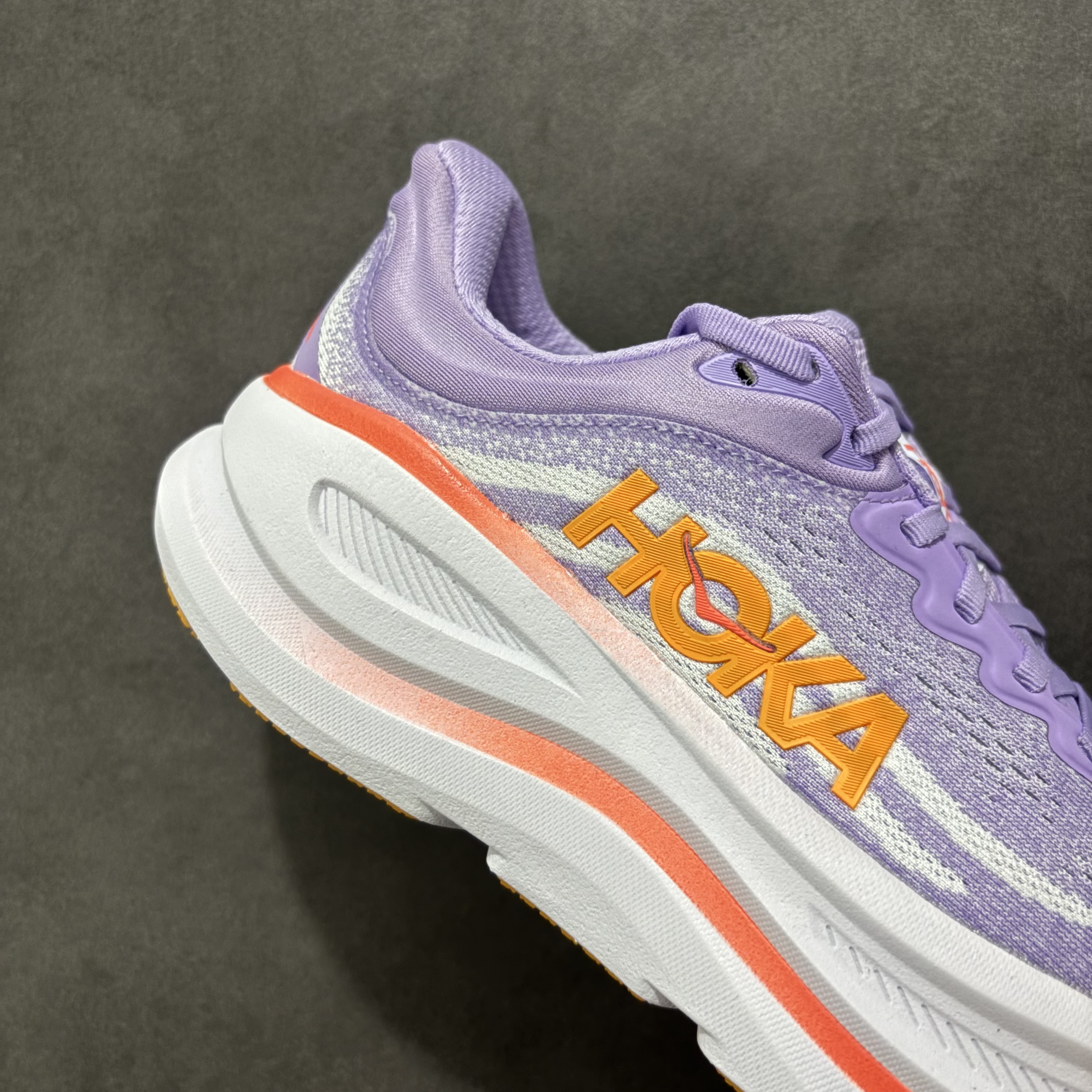 HOKA ONE ONE Bondi 9   邦迪 9 九代 舒适防滑耐磨低帮休闲跑步鞋 波鞋 紫白色 1162012-AGH