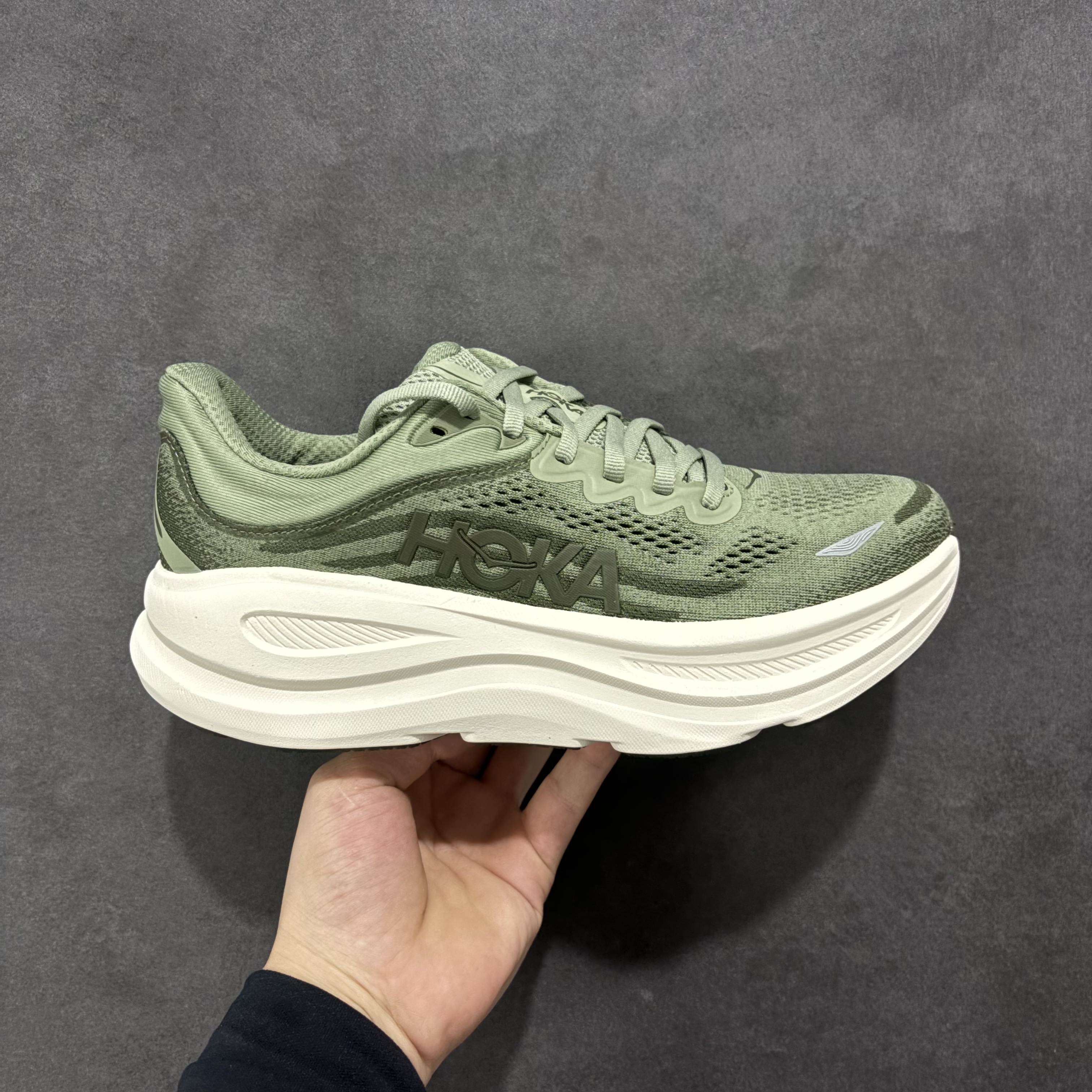 HOKA ONE ONE Bondi 9   邦迪 9 九代 舒适防滑耐磨低帮休闲跑步鞋 波鞋 绿色 1162011-SSSC