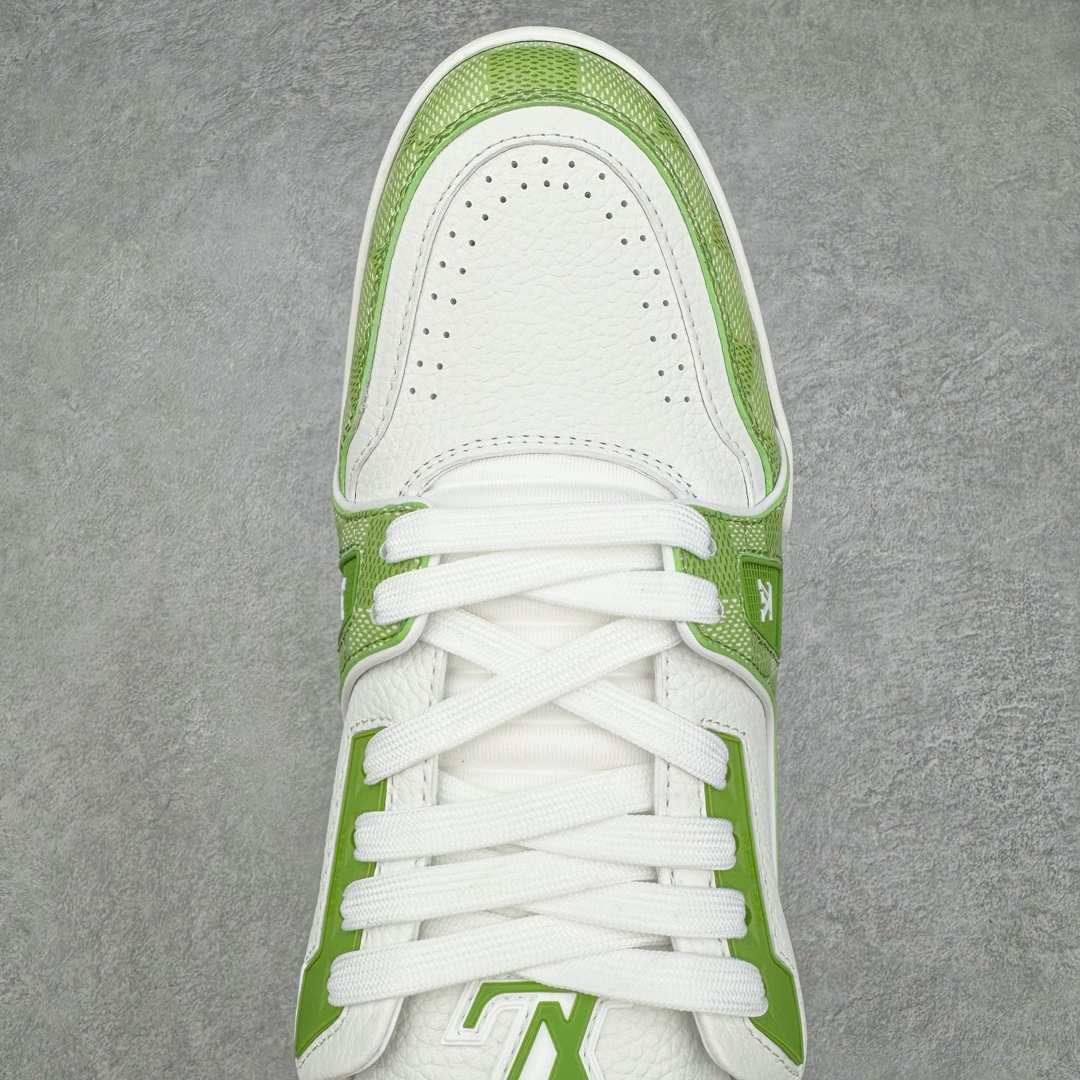 Louis Vuitton  LV Trainer 路易威登 低筒 休闲鞋 板鞋 运动鞋 男鞋 女鞋 棋盘格 白绿色 1ACRCL