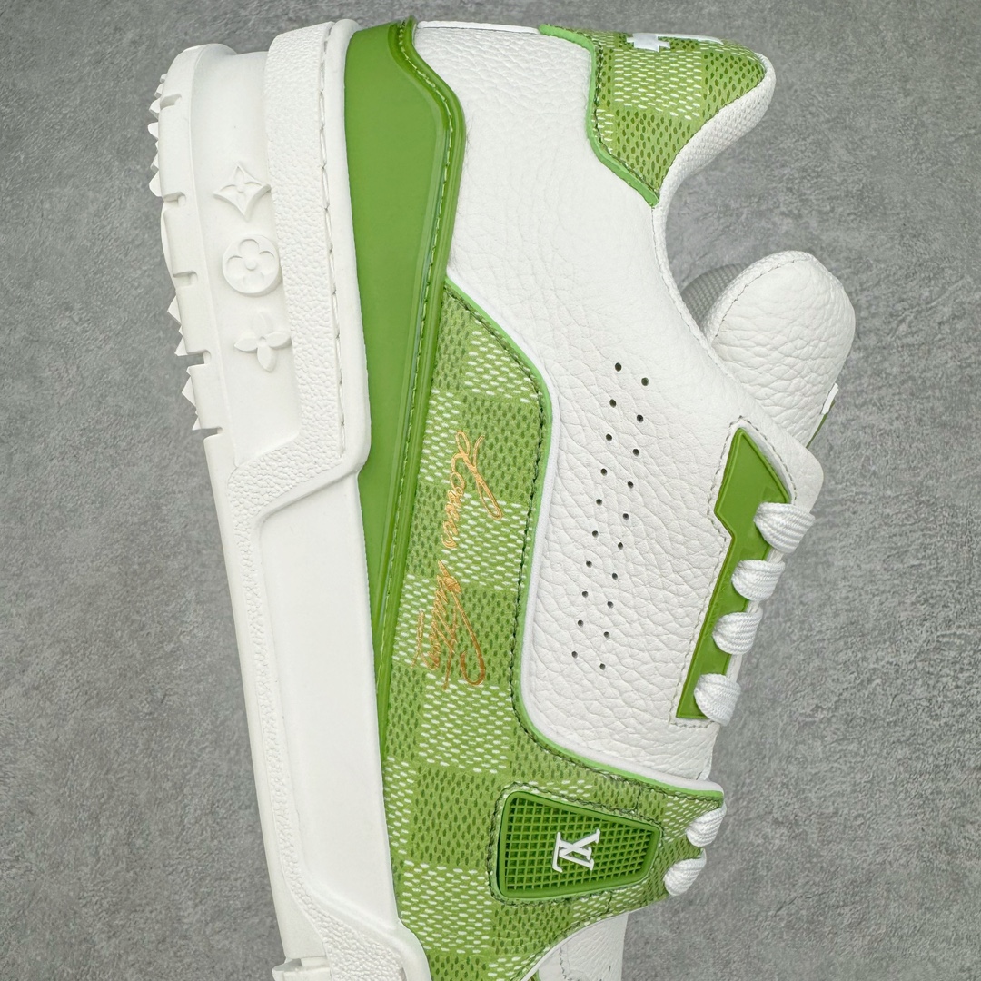 Louis Vuitton  LV Trainer 路易威登 低筒 休闲鞋 板鞋 运动鞋 男鞋 女鞋 棋盘格 白绿色 1ACRCL