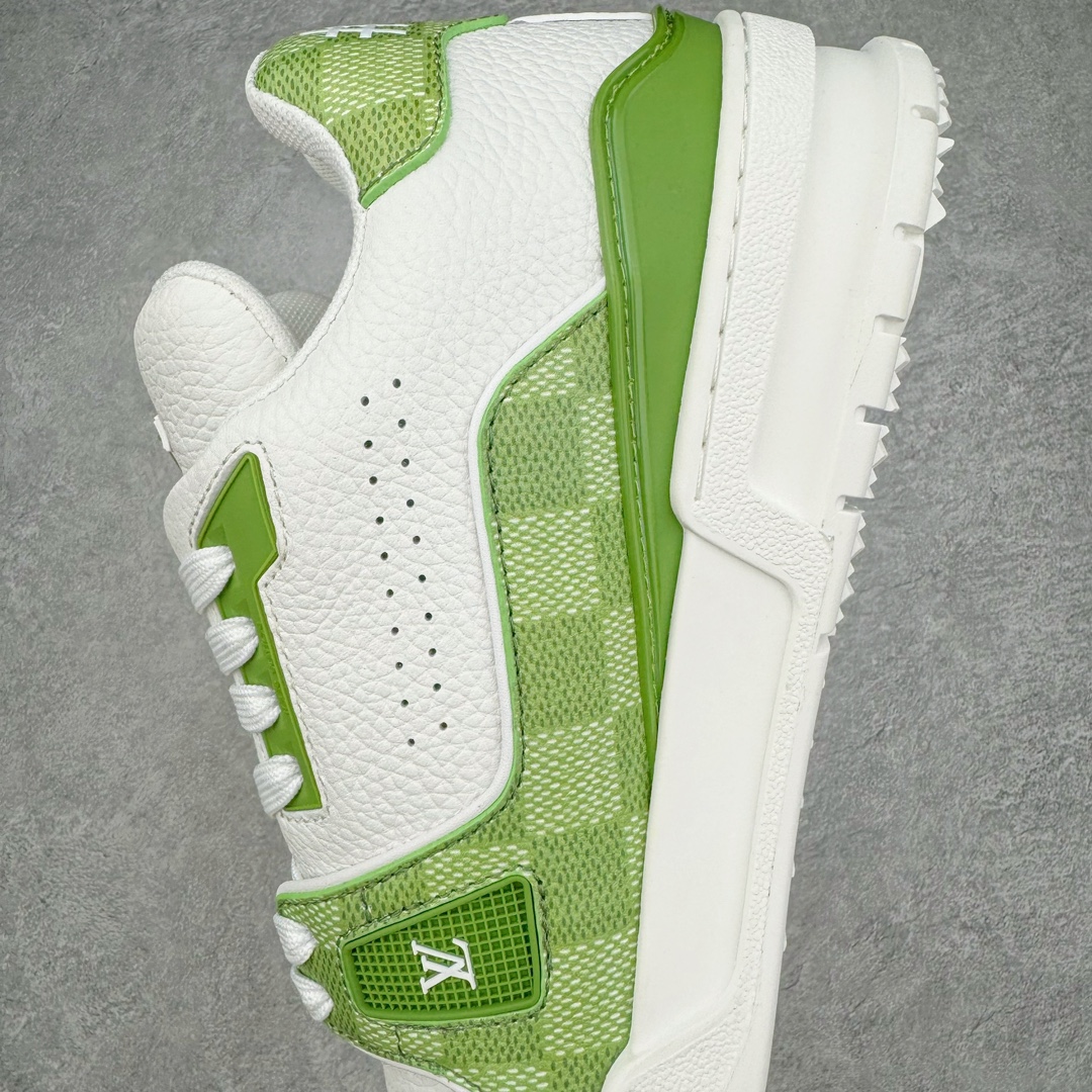 Louis Vuitton  LV Trainer 路易威登 低筒 休闲鞋 板鞋 运动鞋 男鞋 女鞋 棋盘格 白绿色 1ACRCL