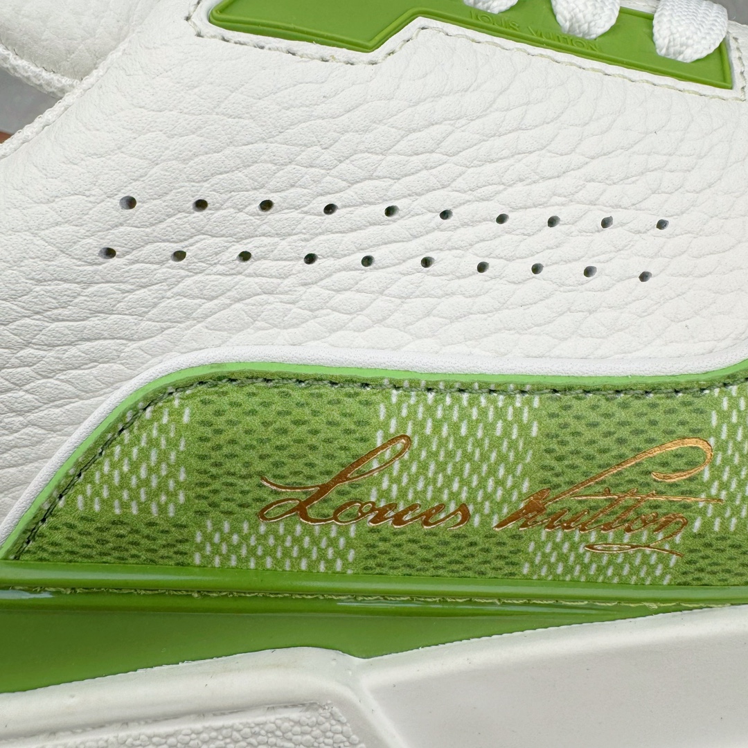 Louis Vuitton  LV Trainer 路易威登 低筒 休闲鞋 板鞋 运动鞋 男鞋 女鞋 棋盘格 白绿色 1ACRCL